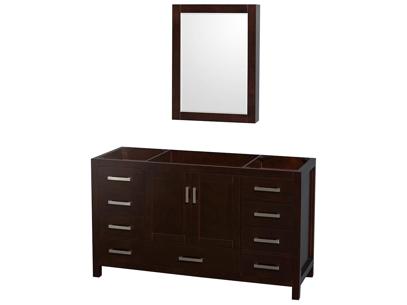 Wyndham Collection Sheffield 59" Espresso Vanity
