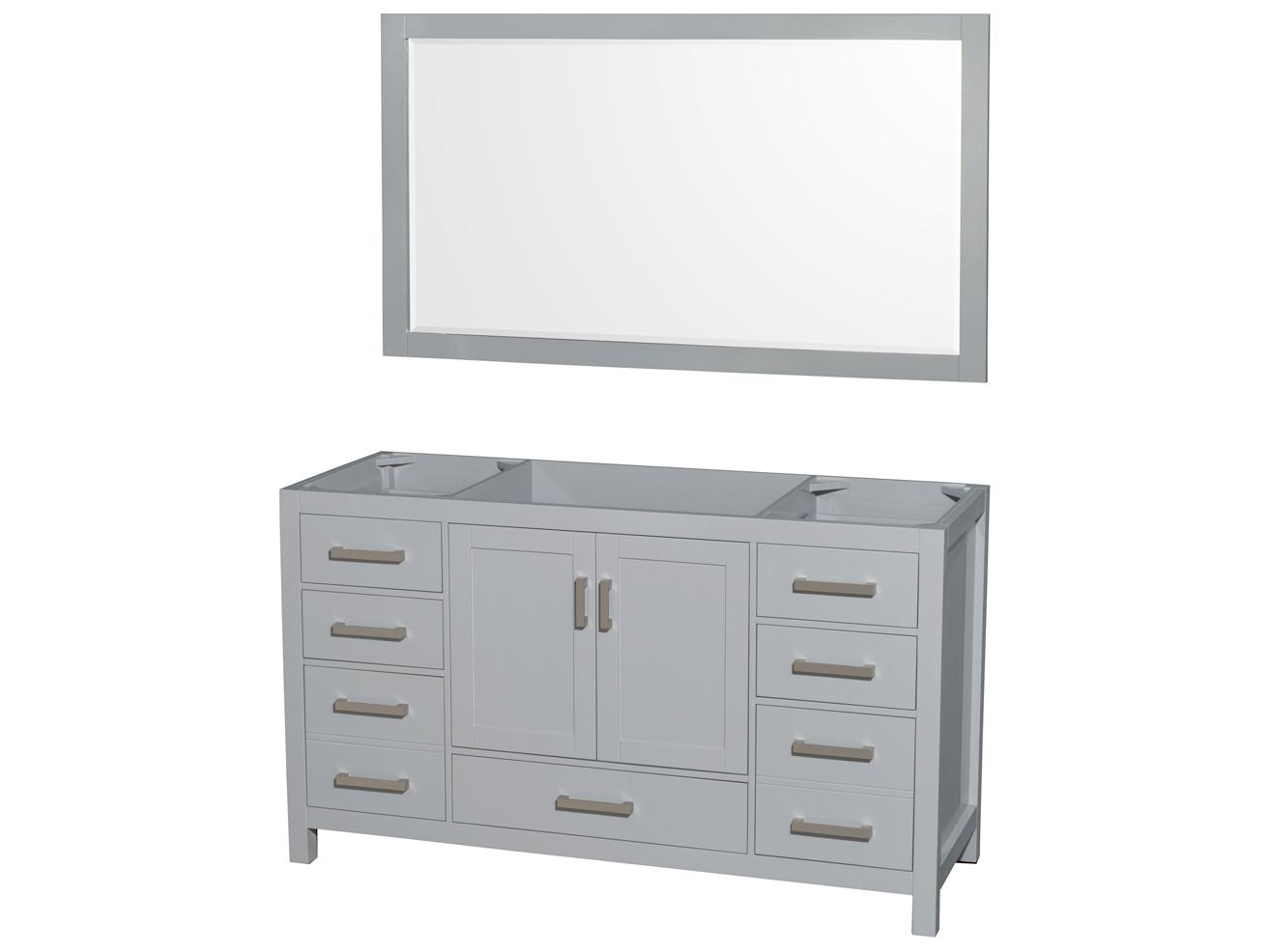 Wyndham Collection Sheffield 59" Gray Vanity