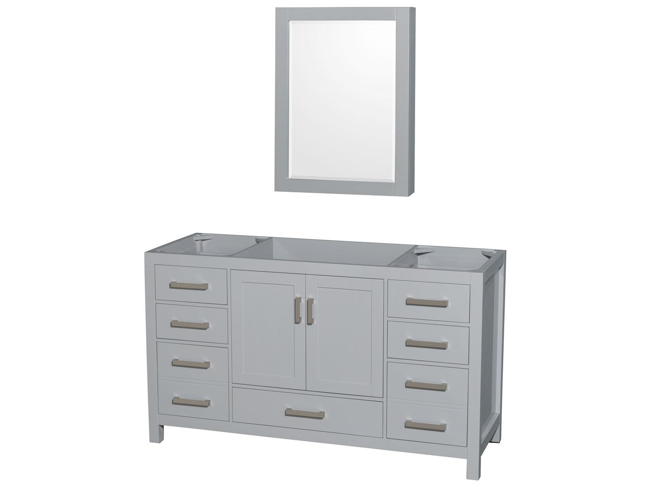 Wyndham Collection Sheffield 59" Gray Vanity