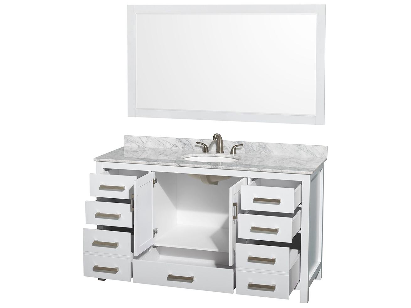 Wyndham Collection Sheffield 60" White Vanity