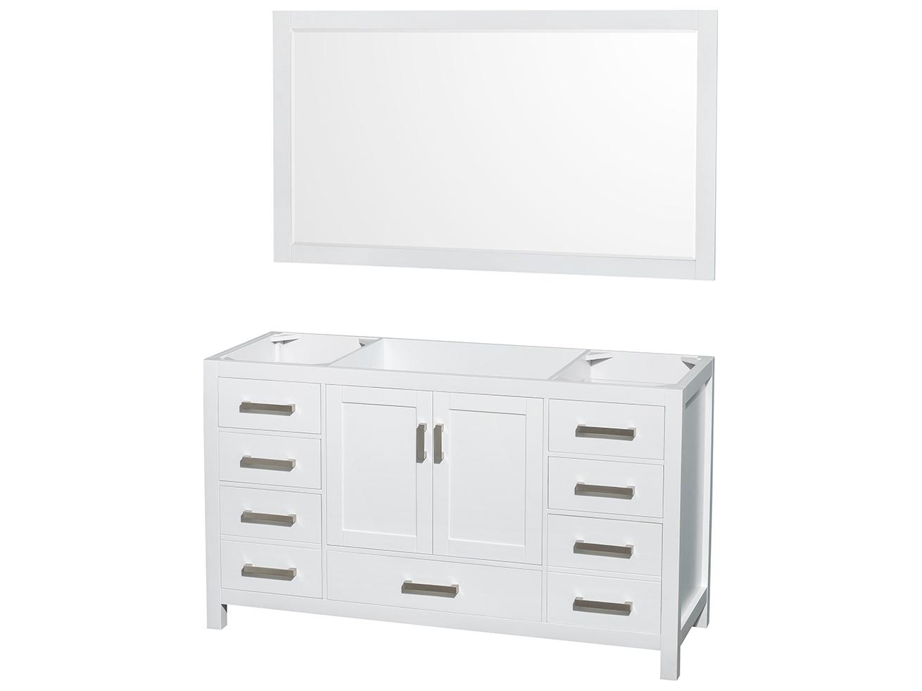 Wyndham Collection Sheffield 59" White Vanity