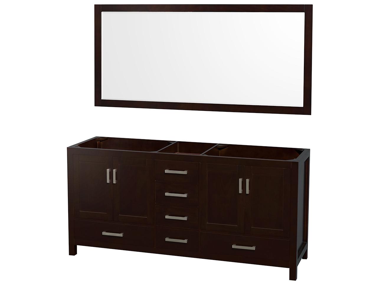 Wyndham Collection Sheffield 72" Espresso Vanity