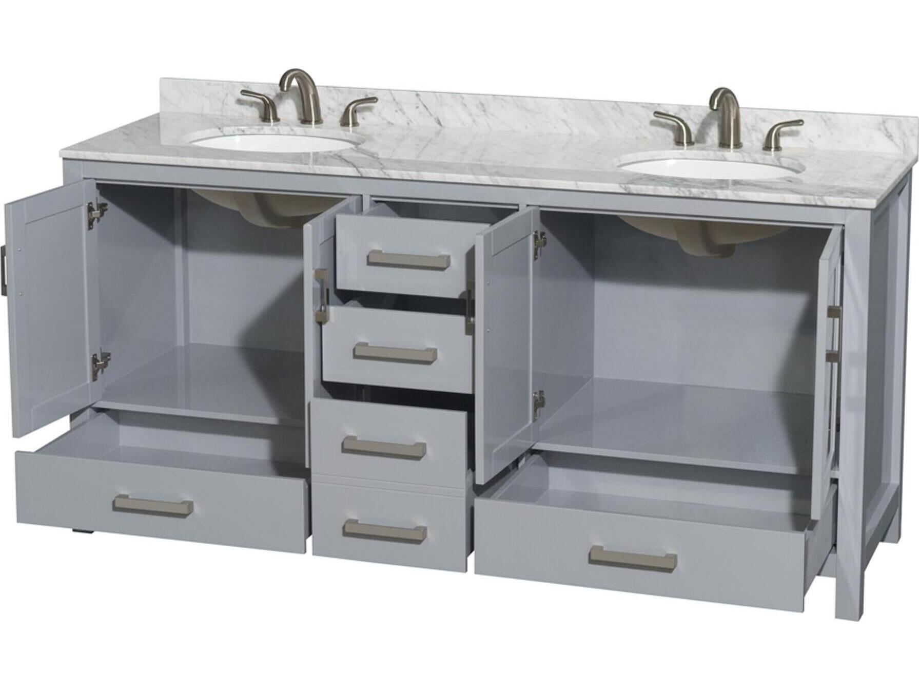 Wyndham Collection Sheffield 72" Gray Vanity