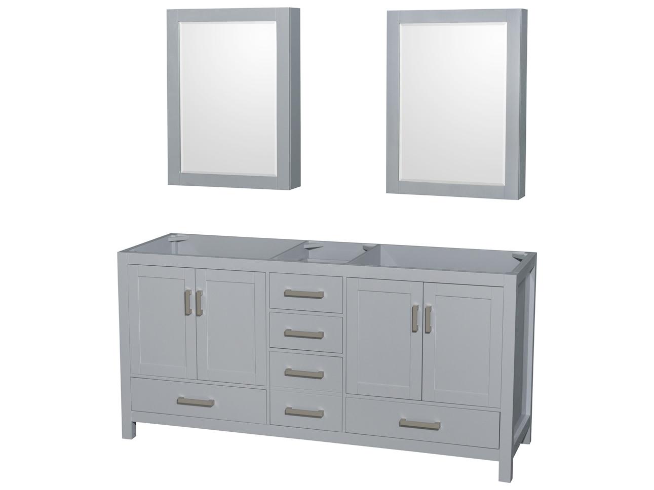 Wyndham Collection Sheffield 72" Gray Vanity