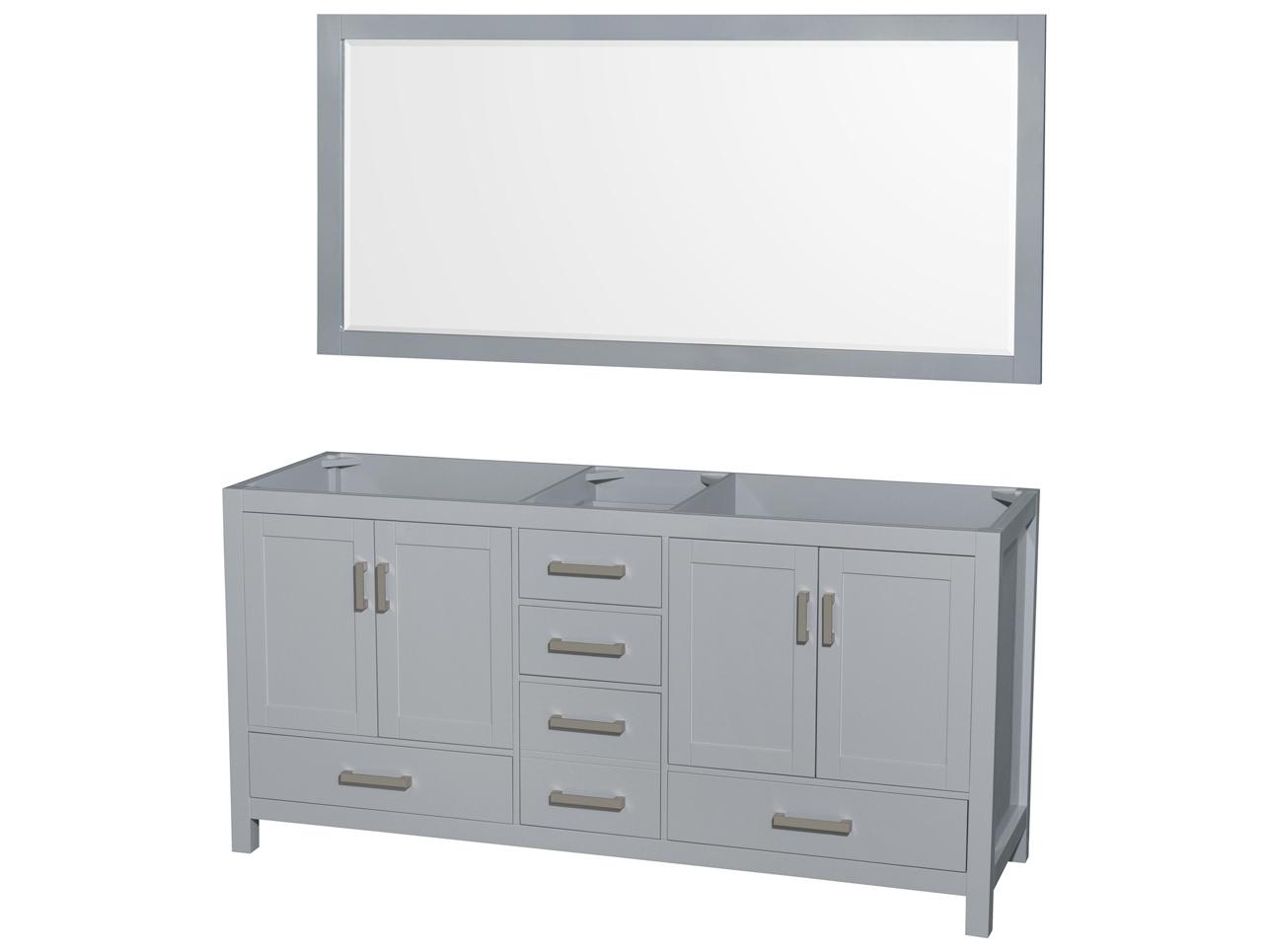 Wyndham Collection Sheffield 72" Gray Vanity