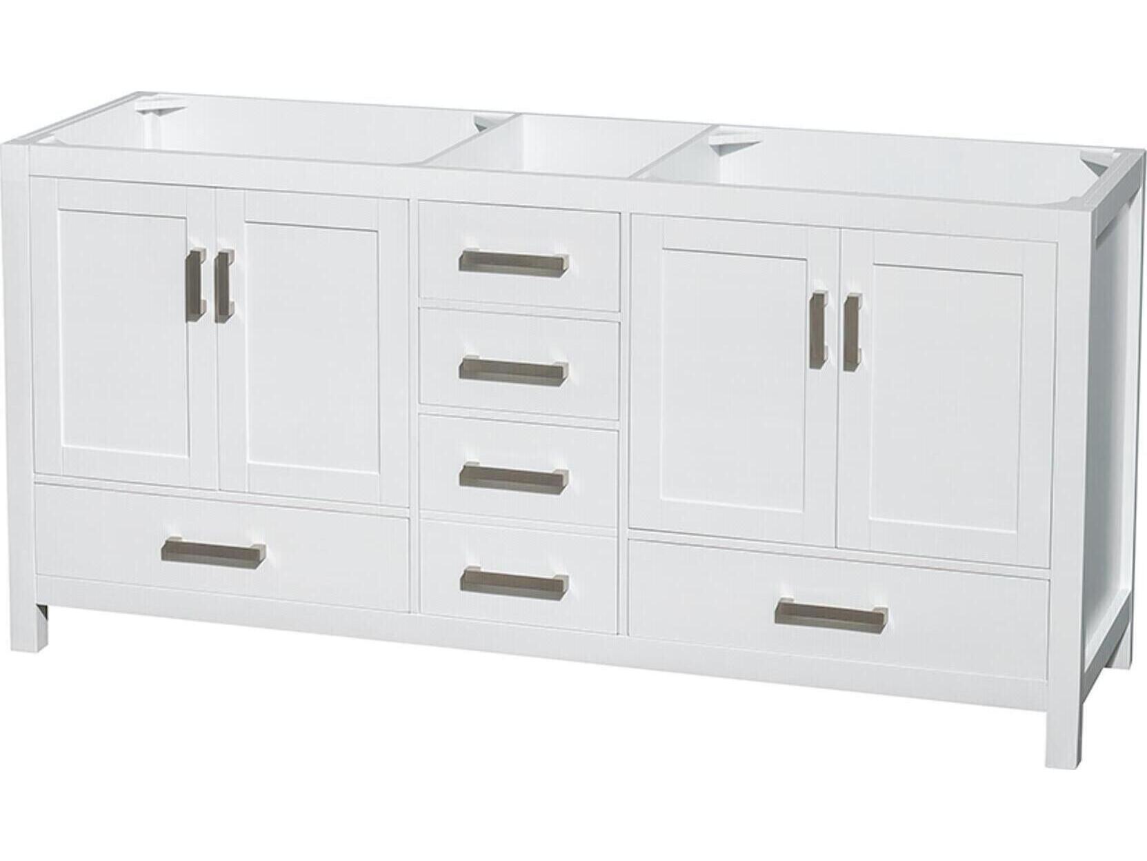 Wyndham Collection Sheffield 72" White Vanity