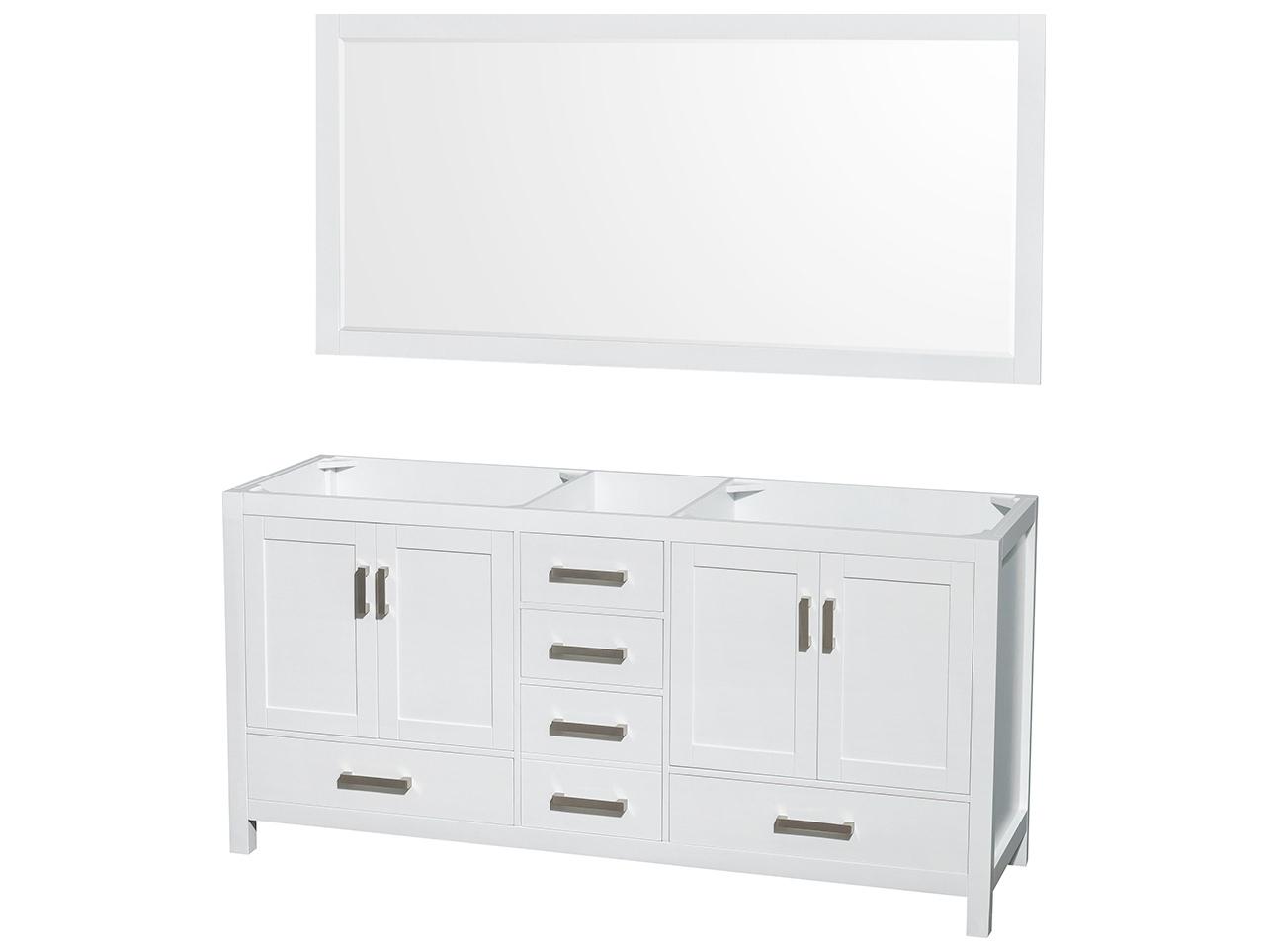 Wyndham Collection Sheffield 72" White Vanity