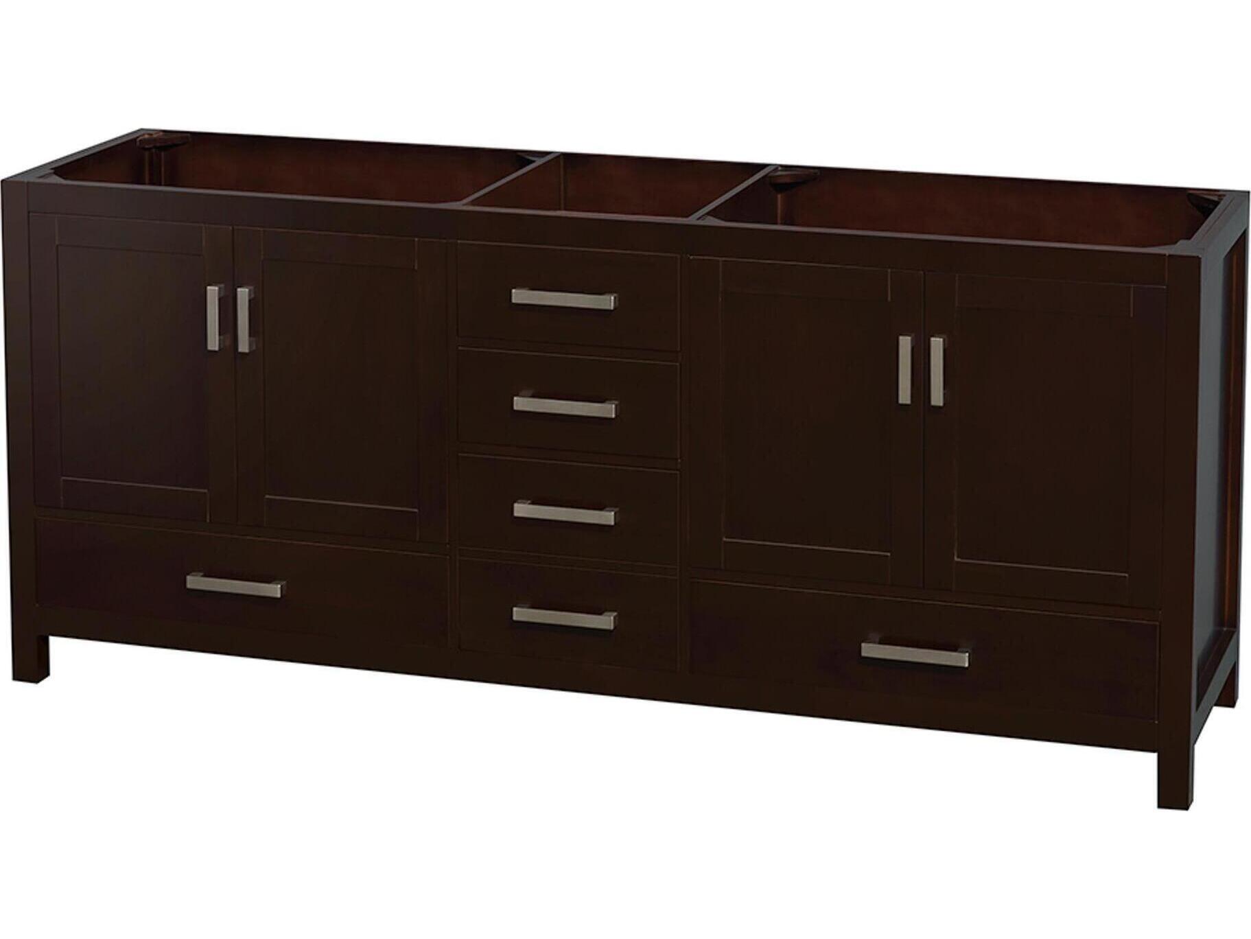 Wyndham Collection Sheffield 79" Espresso Vanity