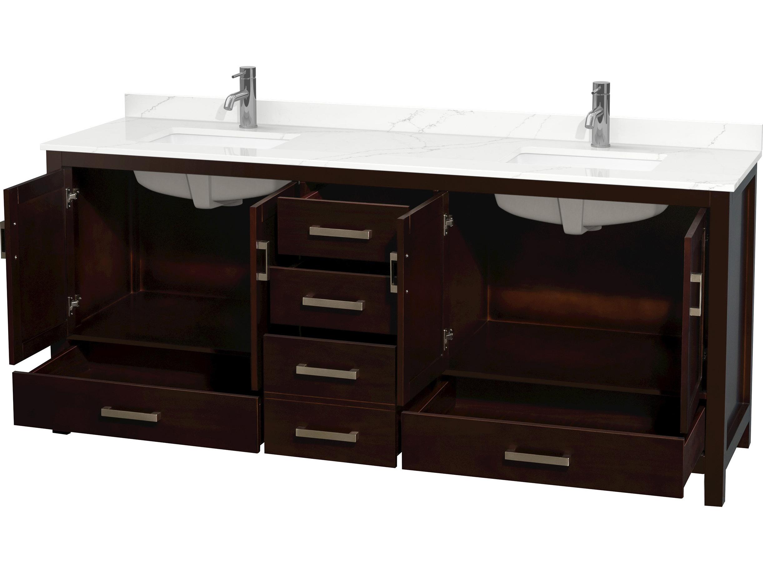 Wyndham Collection Sheffield 80" Gray Vanity
