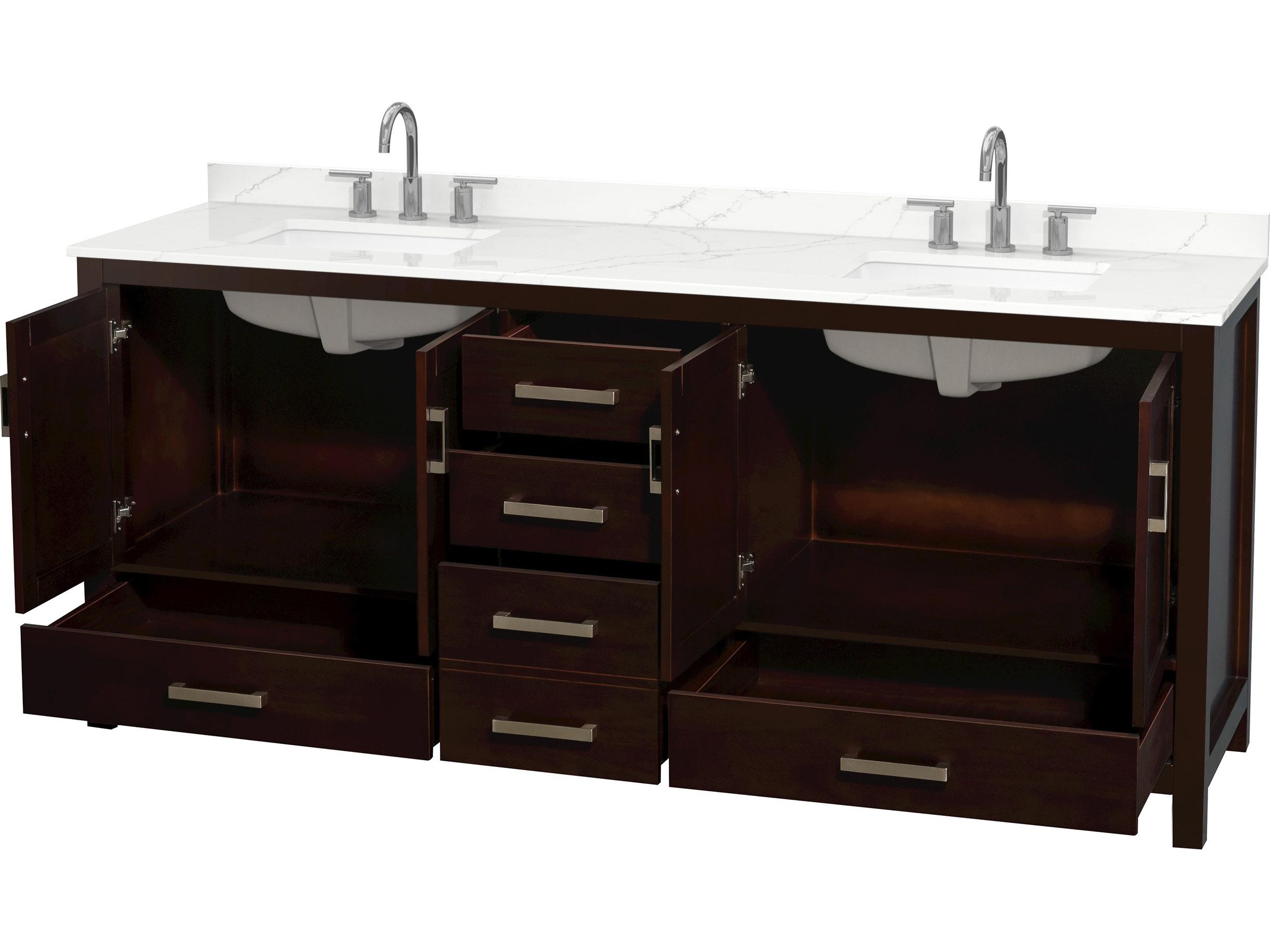 Wyndham Collection Sheffield 80" Gray Vanity