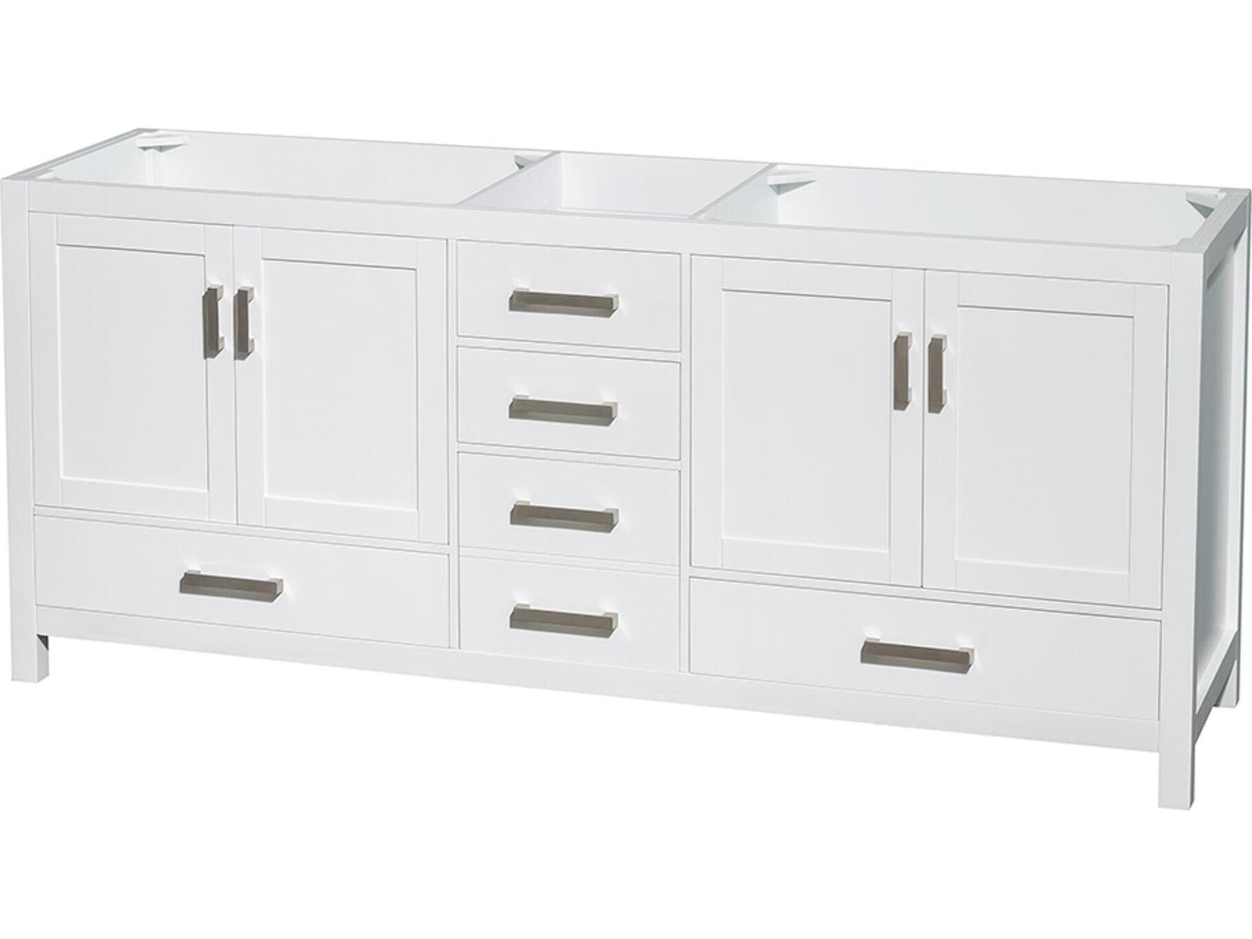 Wyndham Collection Sheffield 79" White Vanity