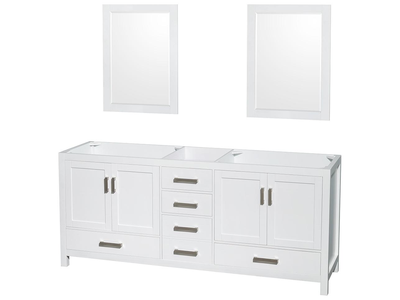 Wyndham Collection Sheffield 79" White Vanity
