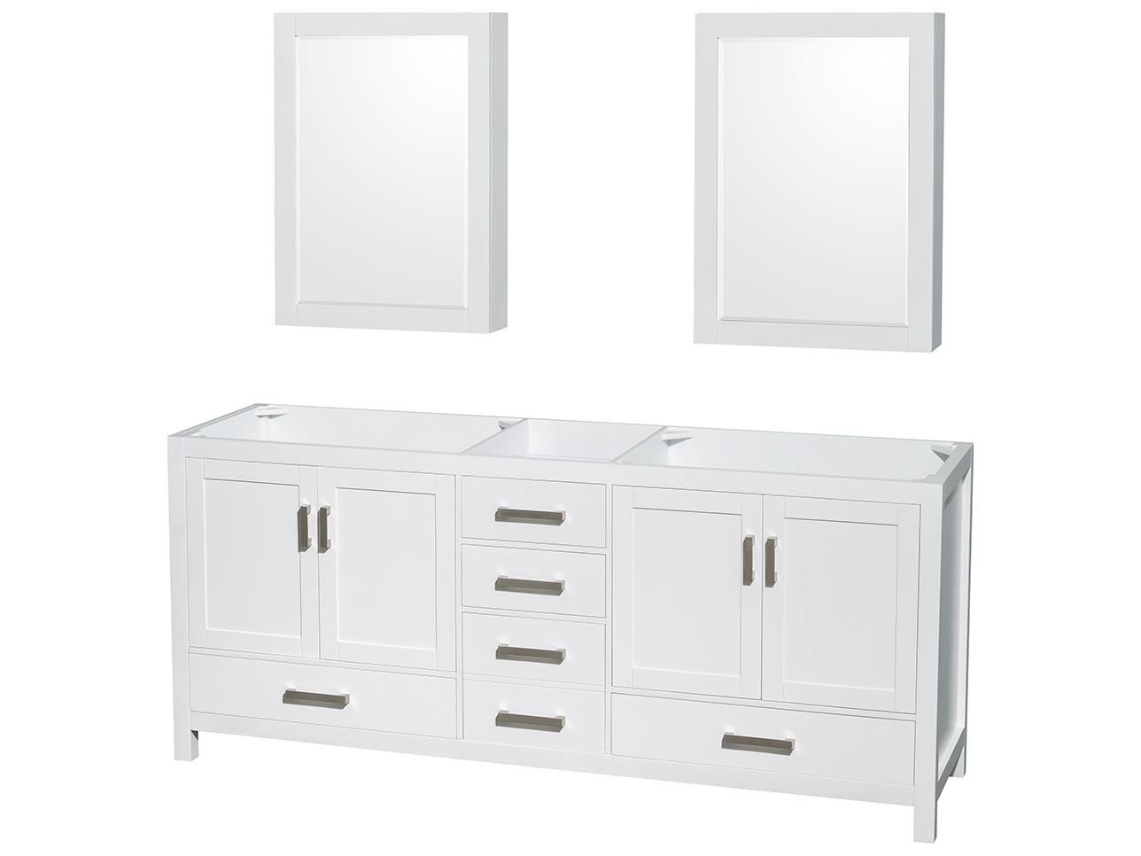 Wyndham Collection Sheffield 79" White Vanity