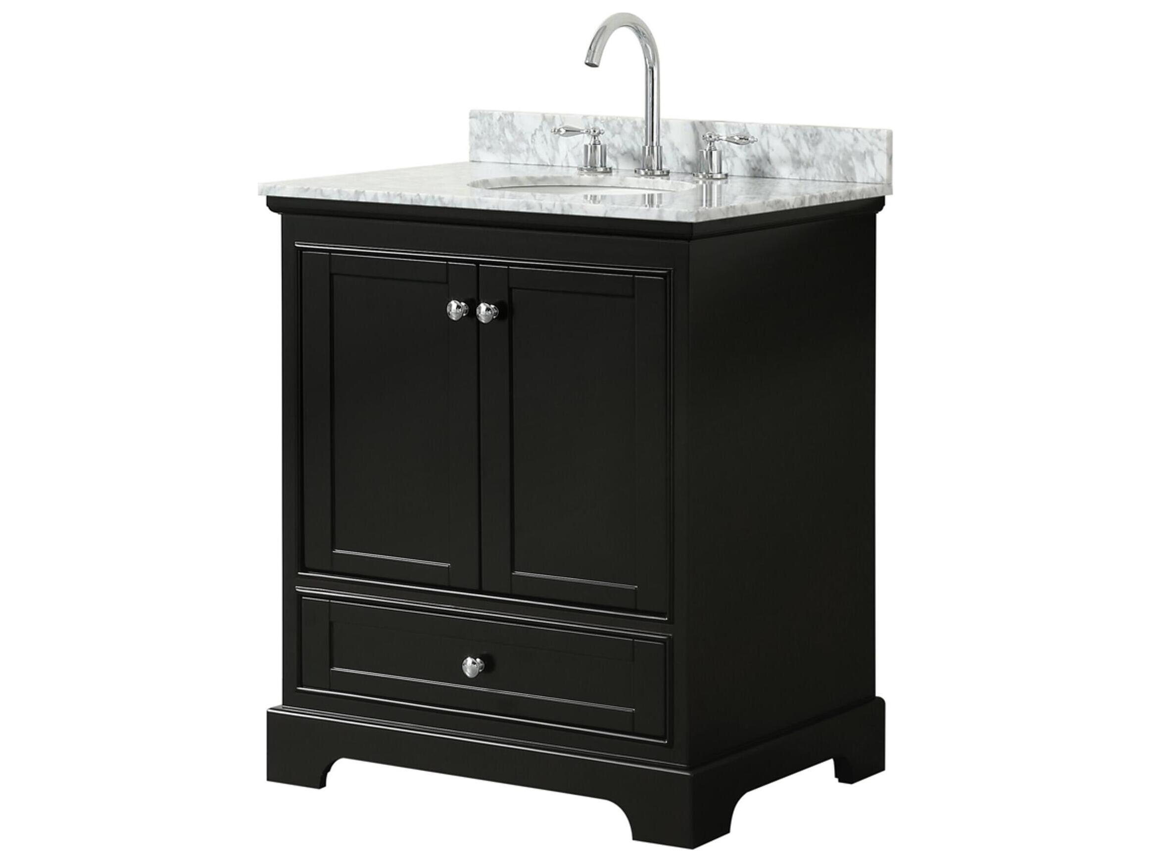 Wyndham Collection Deborah 30" Dark Espresso Vanity