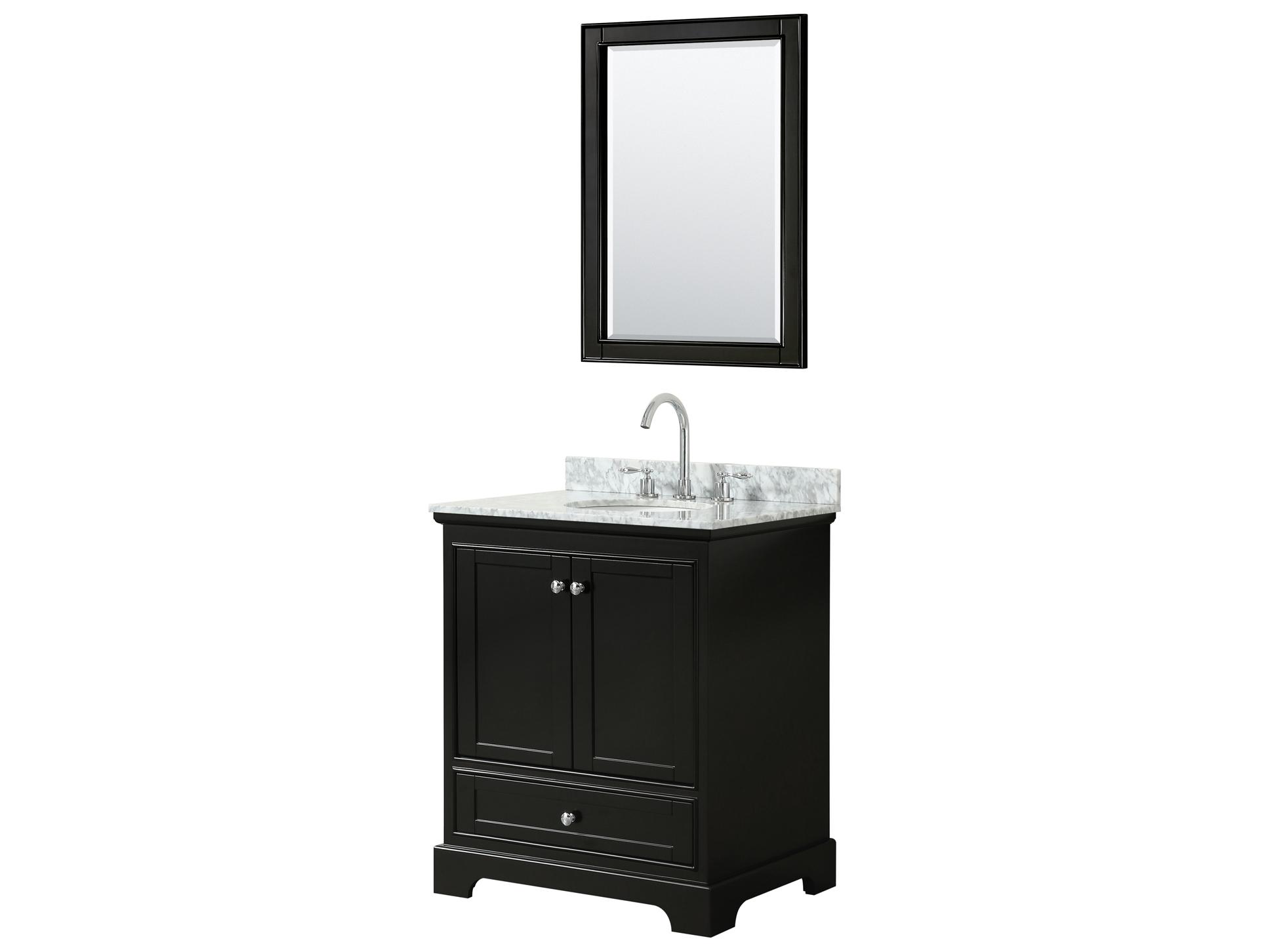 Wyndham Collection Deborah 30" Dark Espresso Vanity