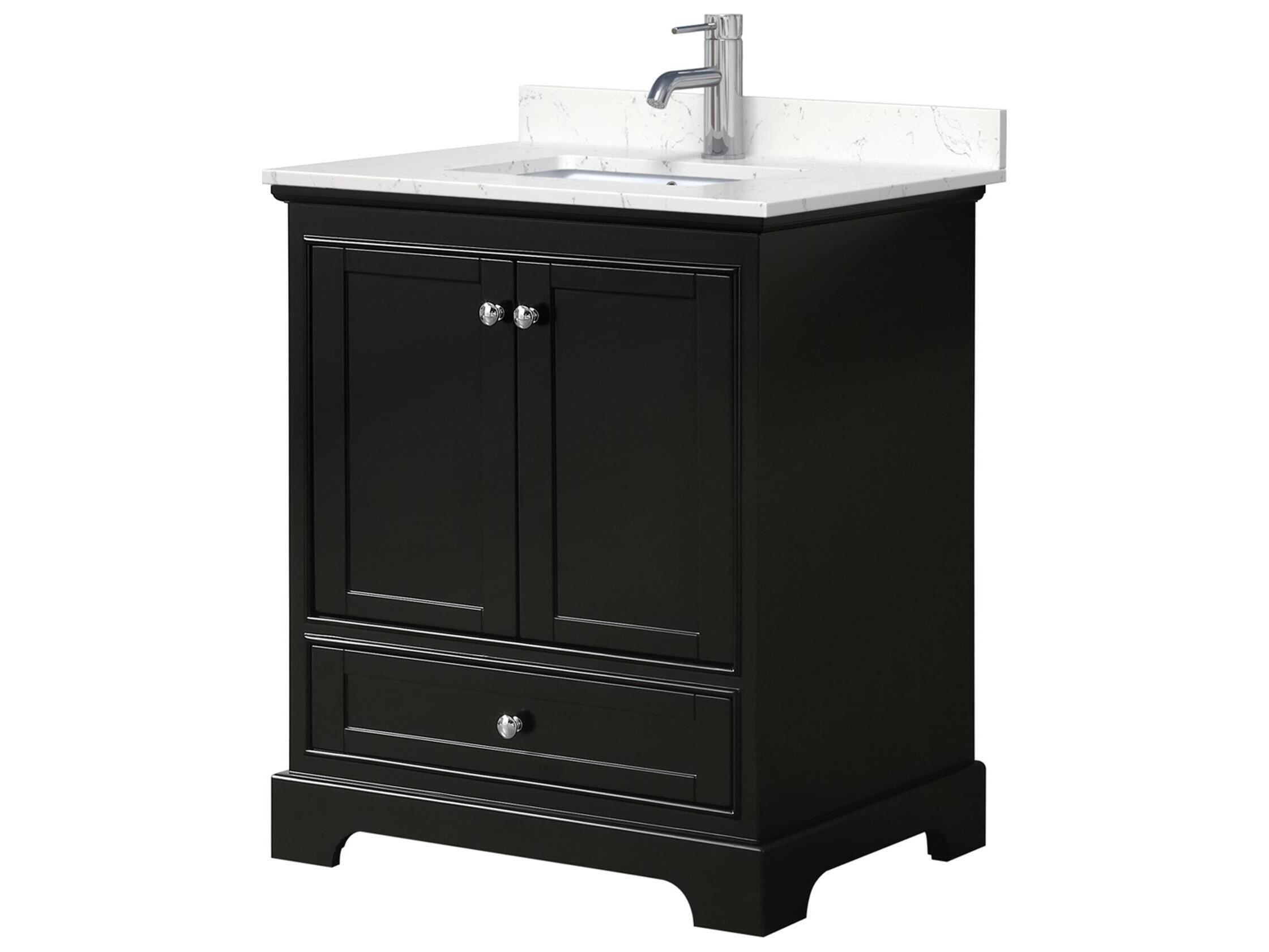 Wyndham Collection Deborah 30" Dark Espresso Vanity
