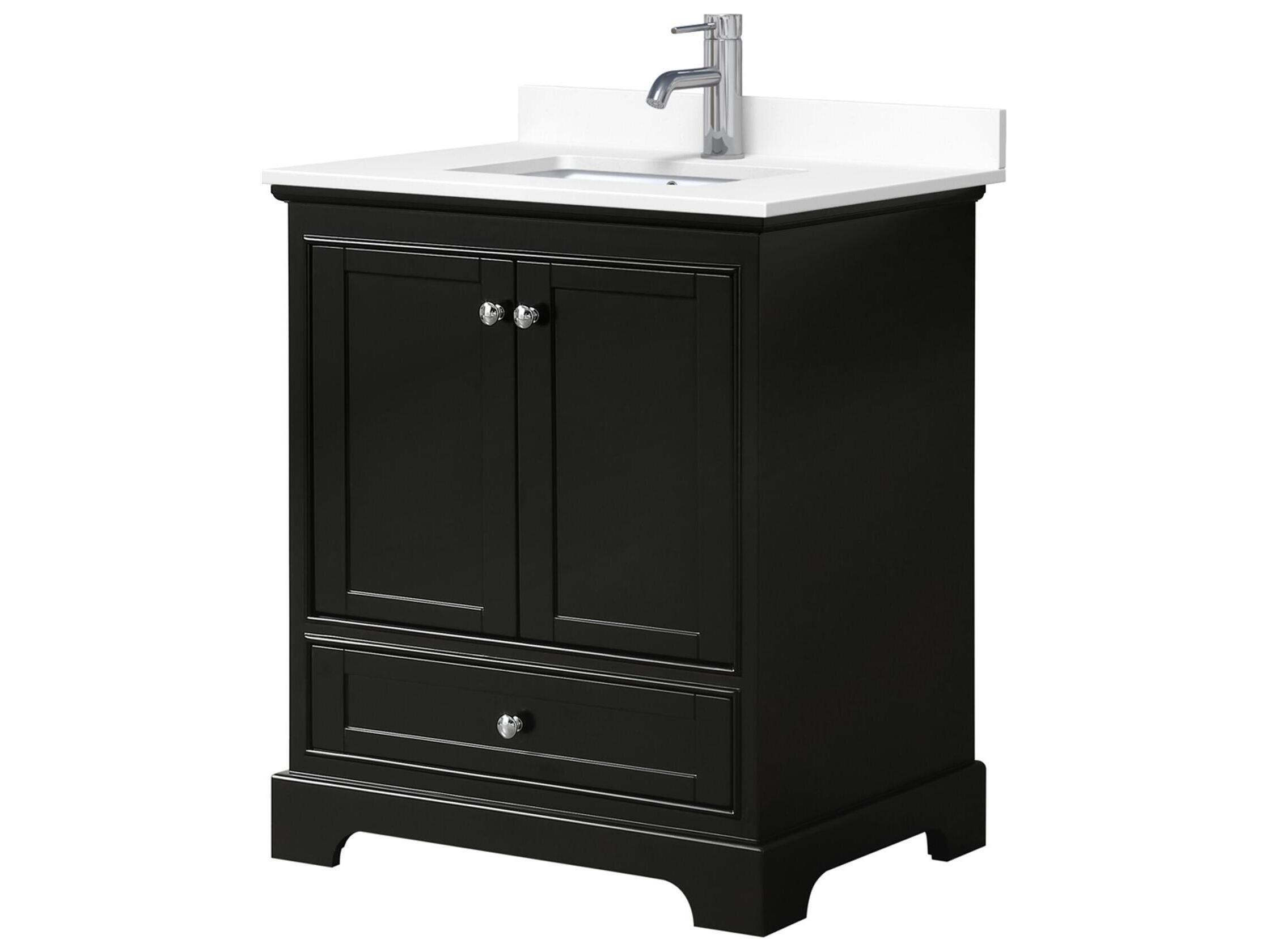 Wyndham Collection Deborah 30" Dark Espresso Vanity