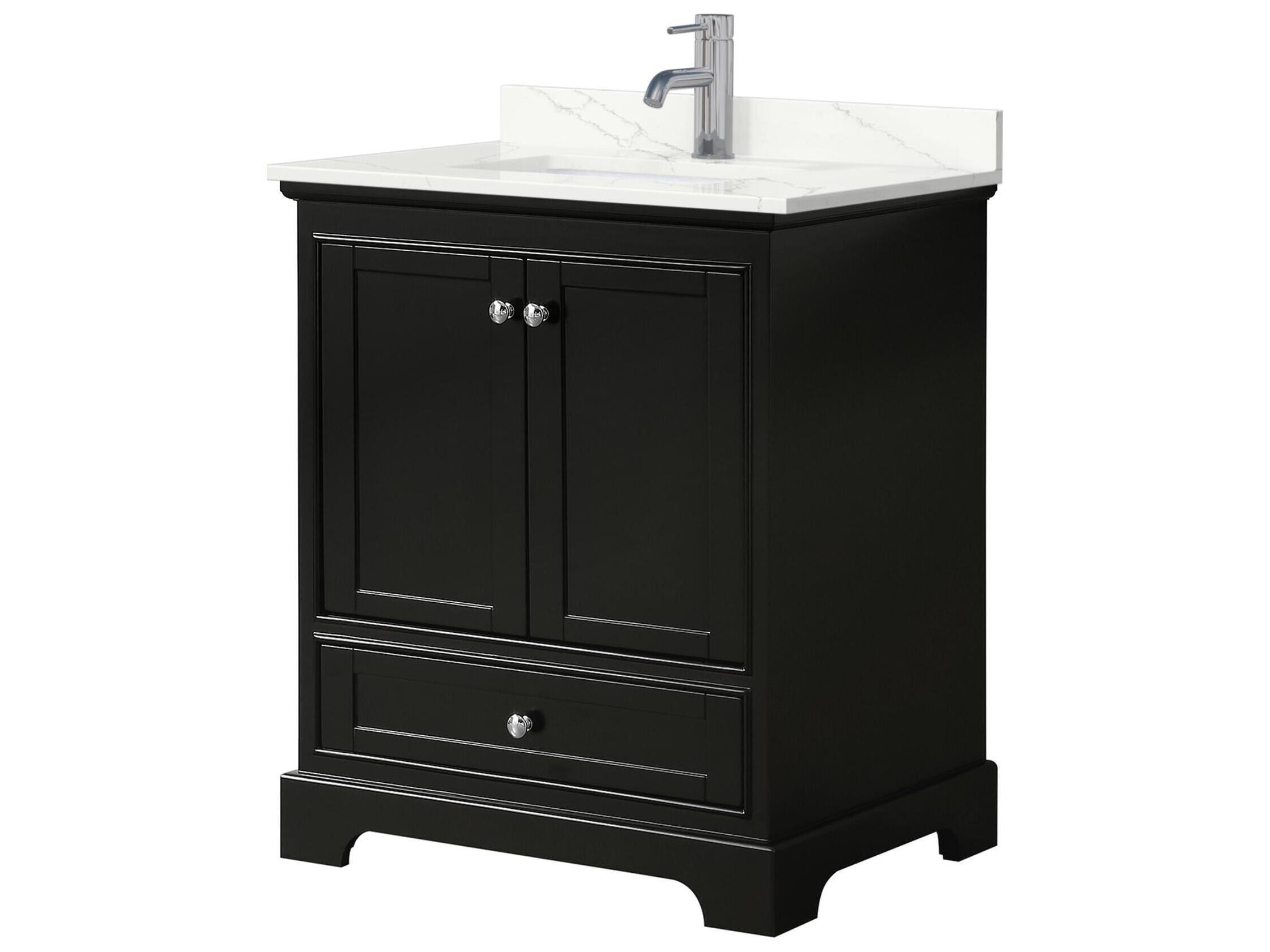 Wyndham Collection Deborah 30" Dark Espresso Vanity