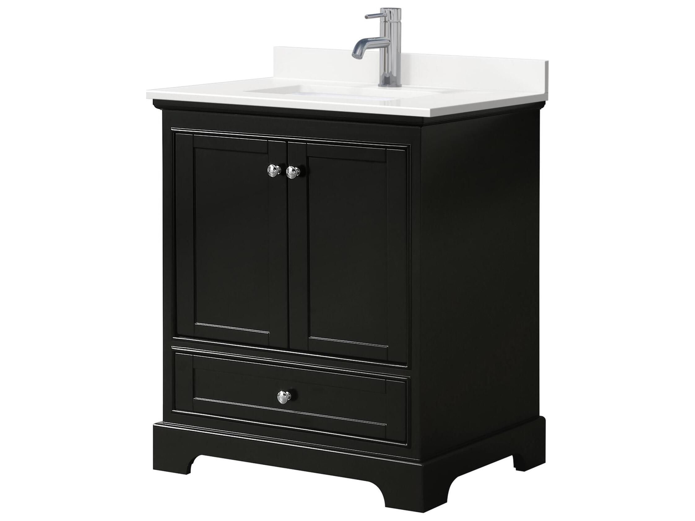 Wyndham Collection Deborah 30" Dark Espresso Vanity