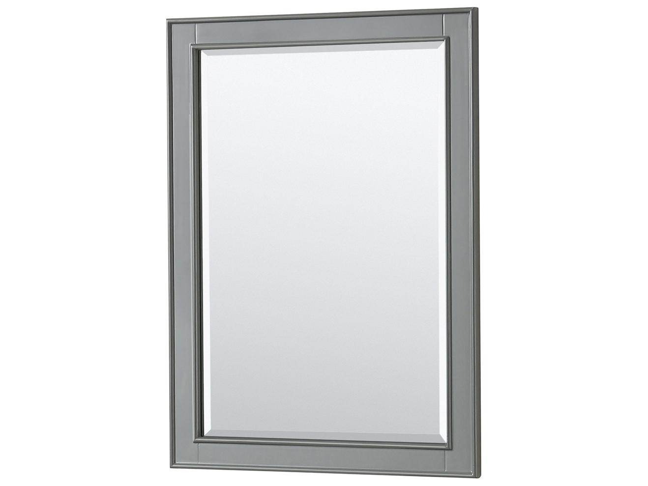 Wyndham Collection Deborah 29" Dark Gray Vanity with 24" Mirror