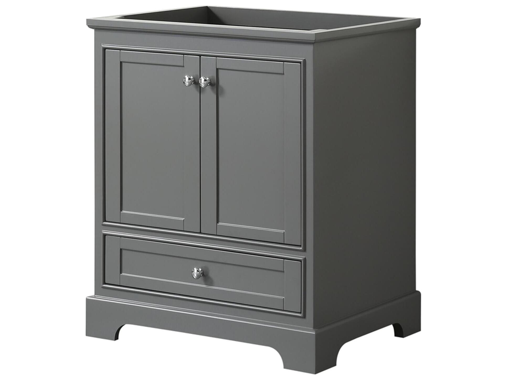 Wyndham Collection Deborah 29" Dark Gray Vanity