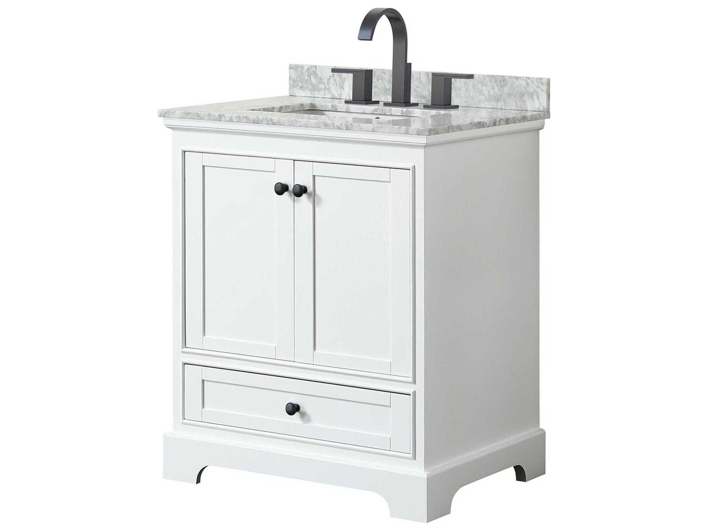 Wyndham Collection Deborah 30" White Vanity