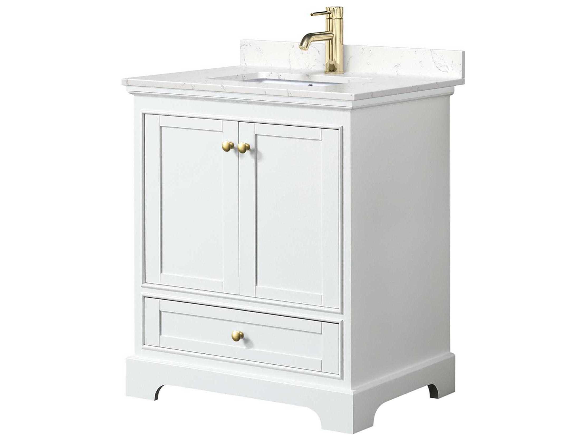 Wyndham Collection Deborah 30" White Vanity
