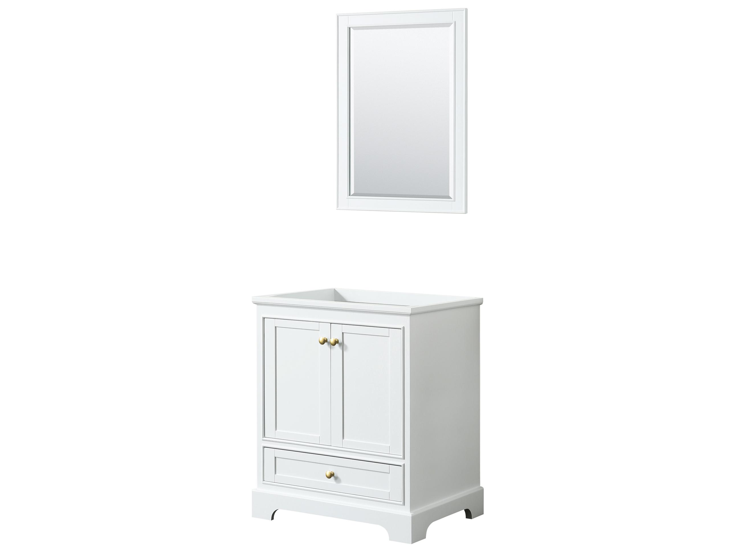 Wyndham Collection Deborah 29" White Vanity with 24" Mirror