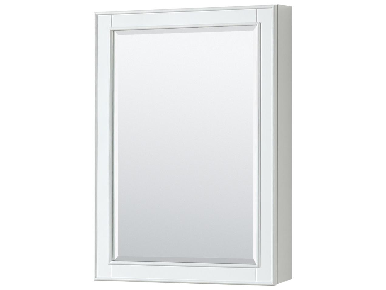 Wyndham Collection Deborah 29" White Vanity with Medicine Cabinet