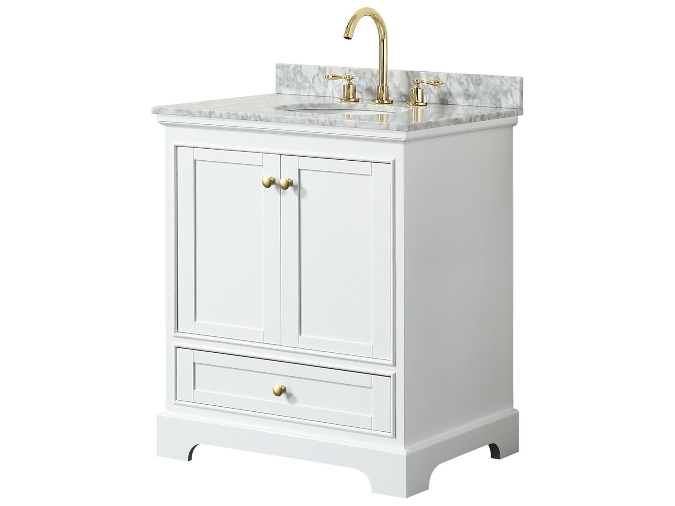 Wyndham Collection Deborah 30" White Vanity