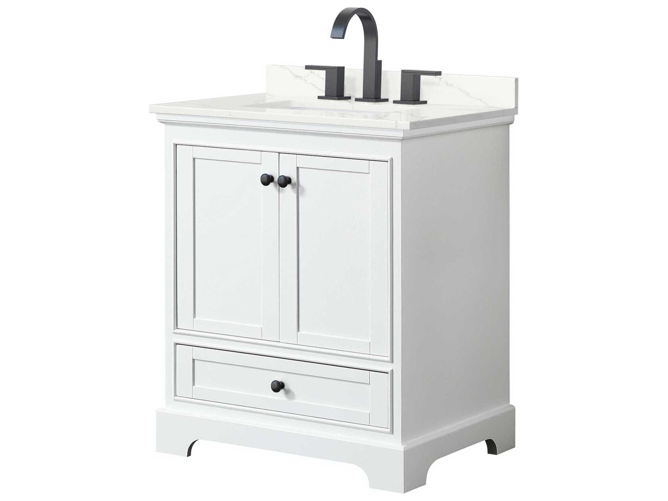 Wyndham Collection Deborah 30" White Vanity