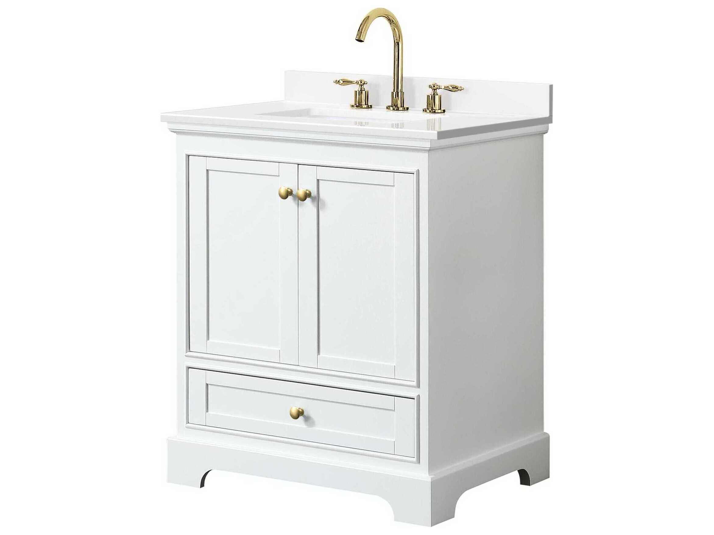 Wyndham Collection Deborah 30" White Vanity