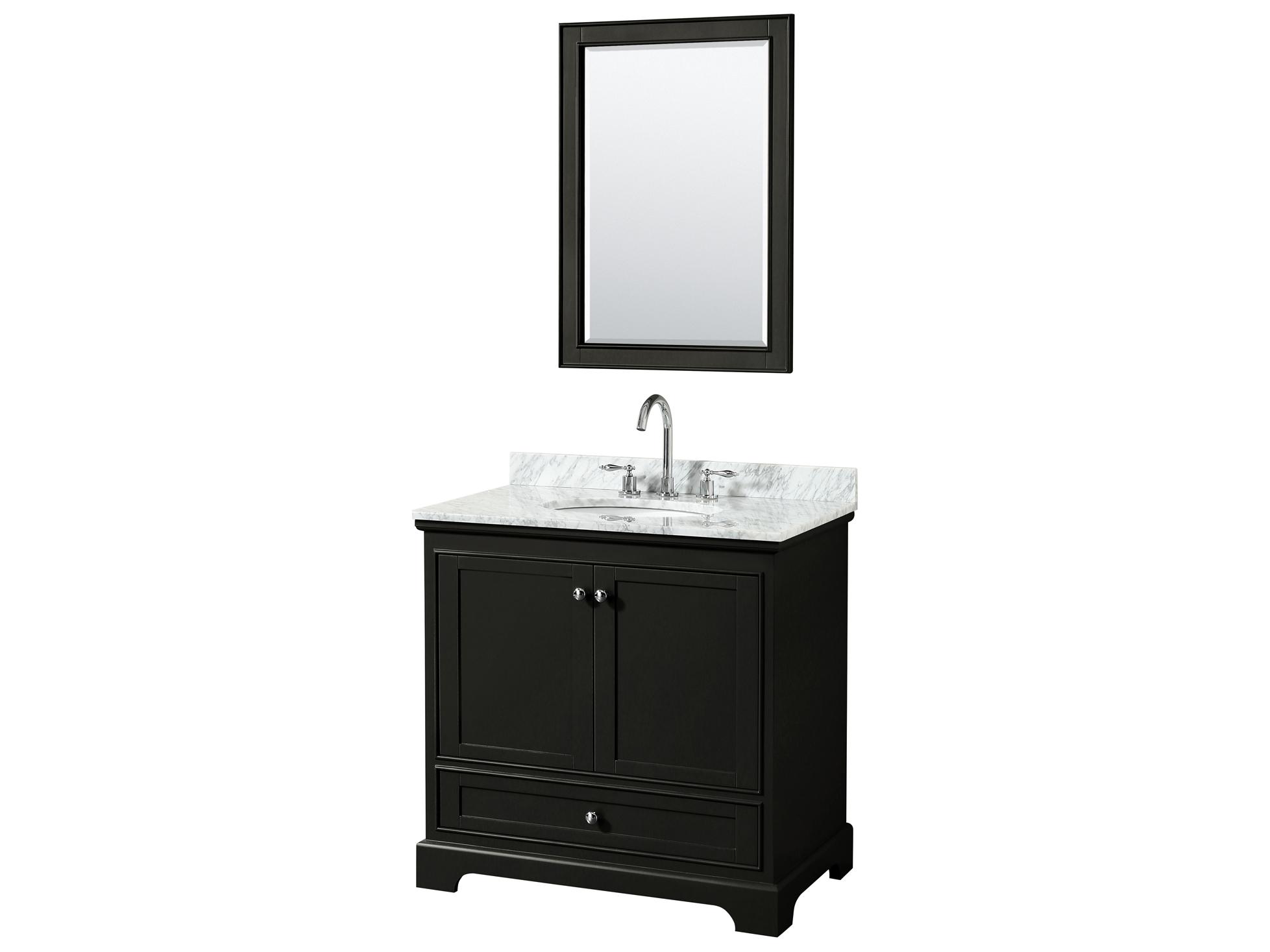 Wyndham Collection Deborah 36" Dark Espresso Vanity