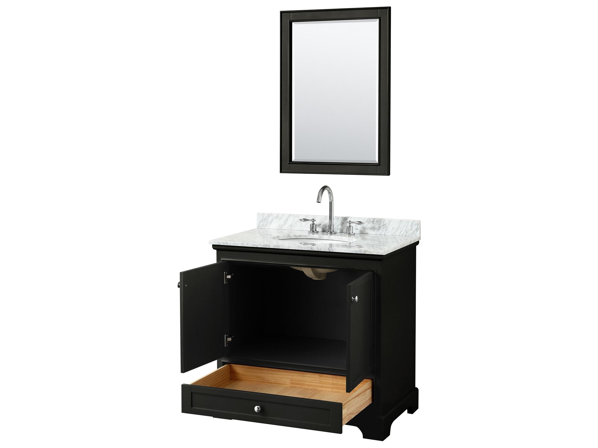 Wyndham Collection Deborah 36" Dark Espresso Vanity