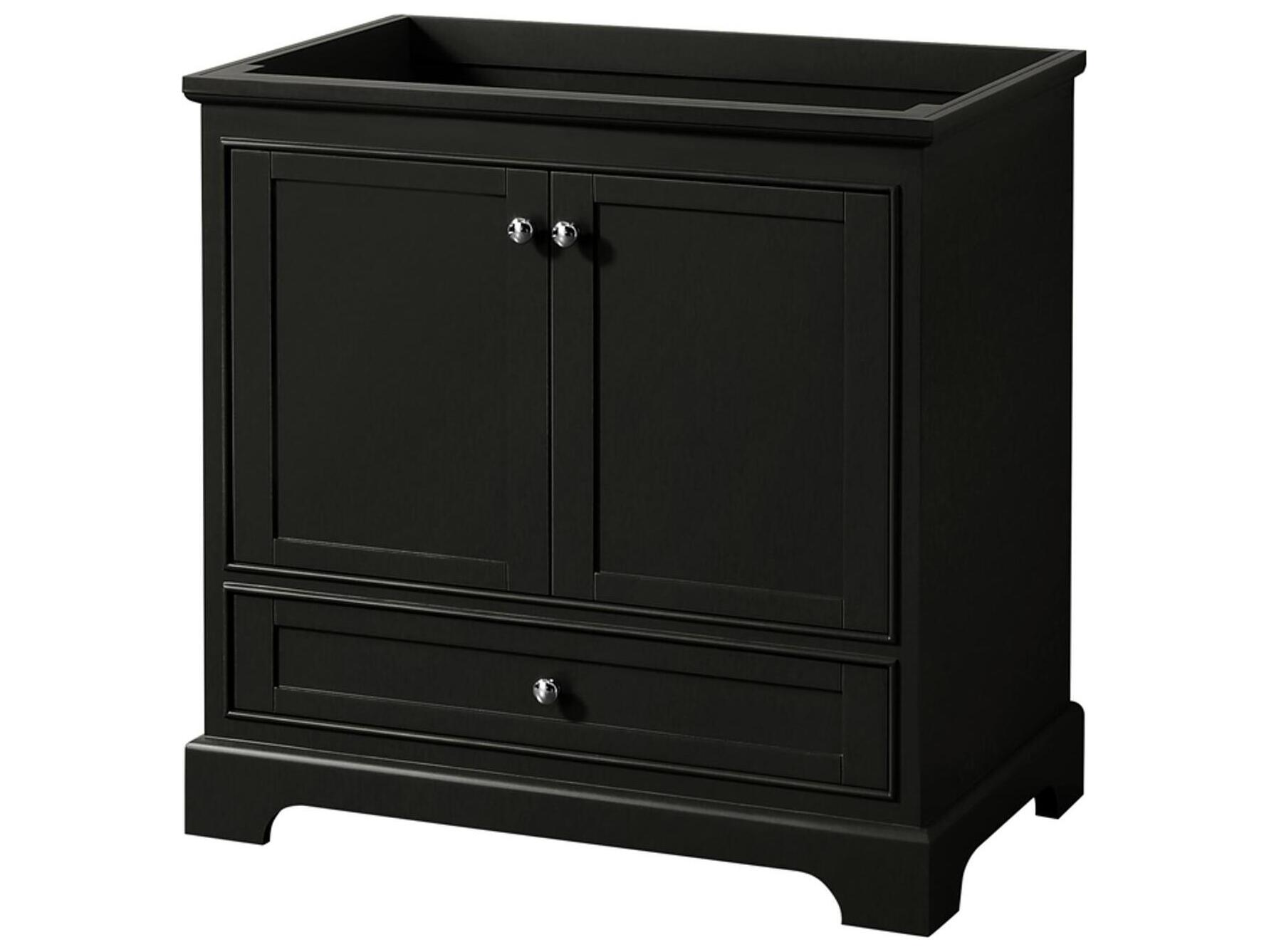 Wyndham Collection Deborah 35" Dark Espresso Vanity