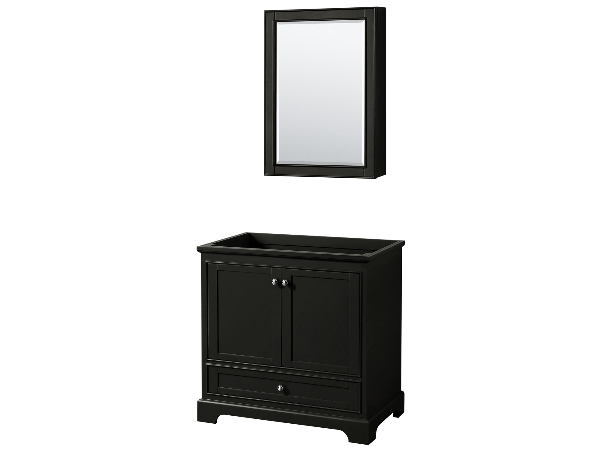 Wyndham Collection Deborah 35" Dark Espresso Vanity
