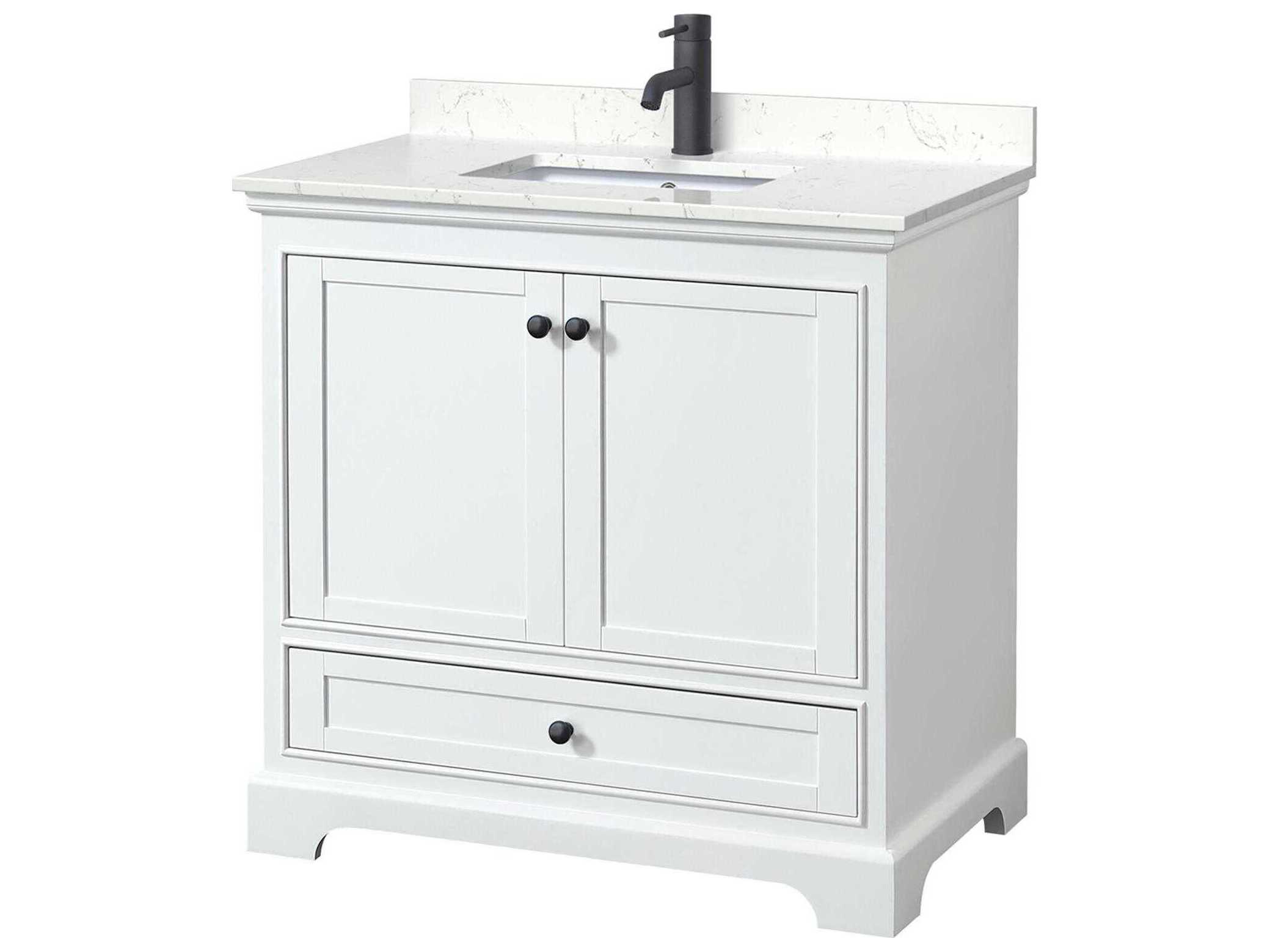Wyndham Collection Deborah 36" White Vanity
