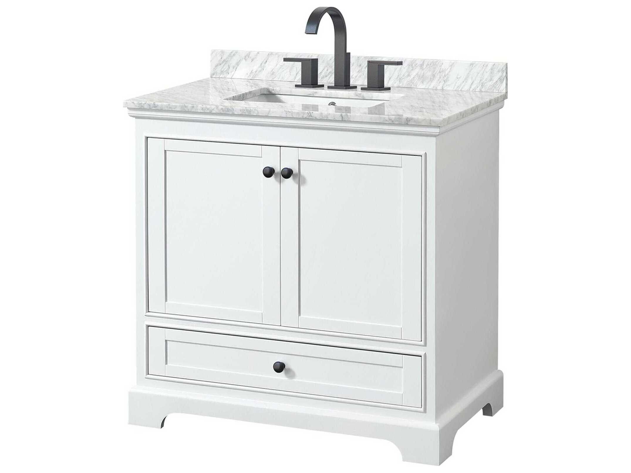 Wyndham Collection Deborah 36" White Vanity