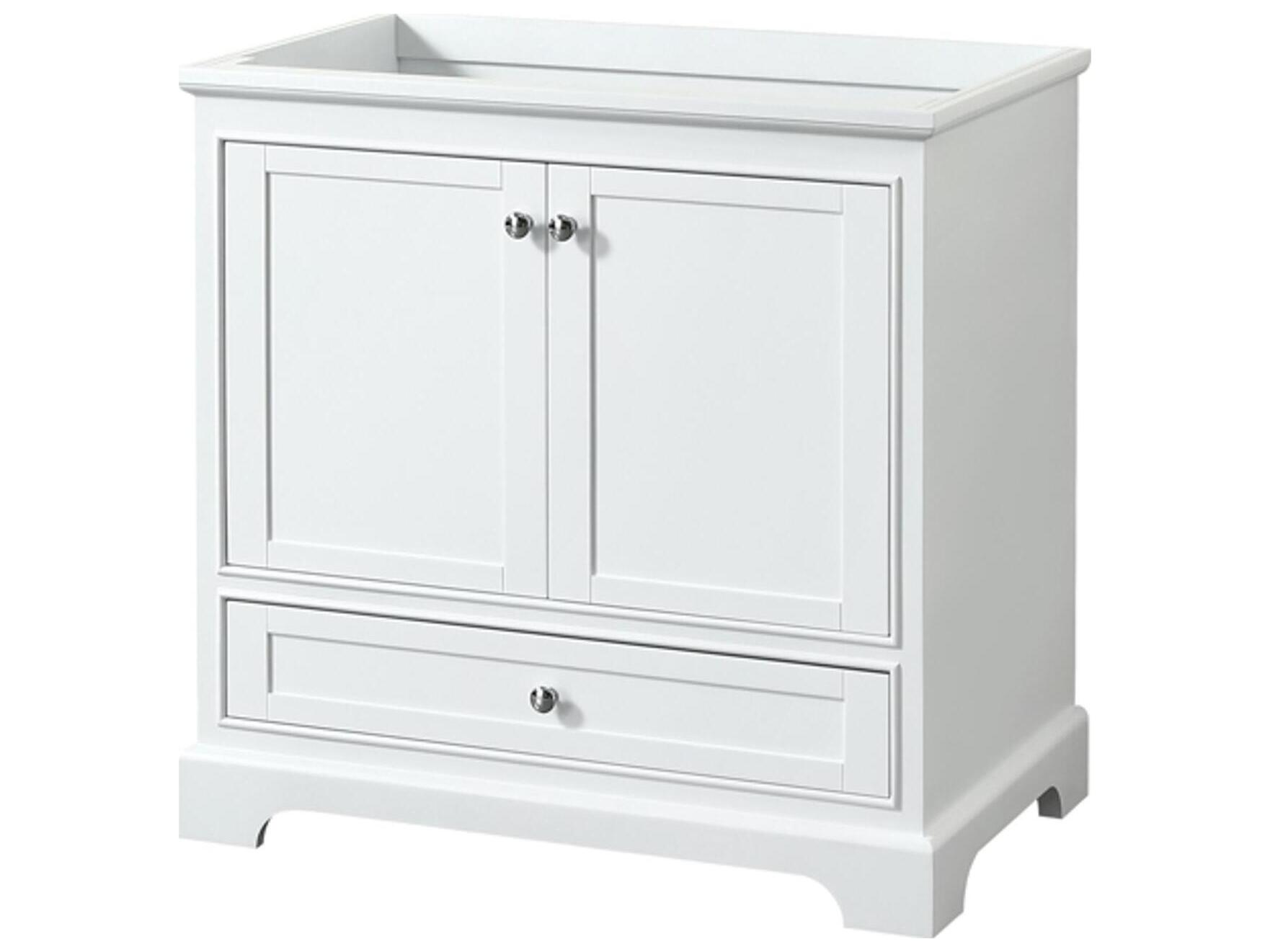 Wyndham Collection Deborah 35" White Vanity
