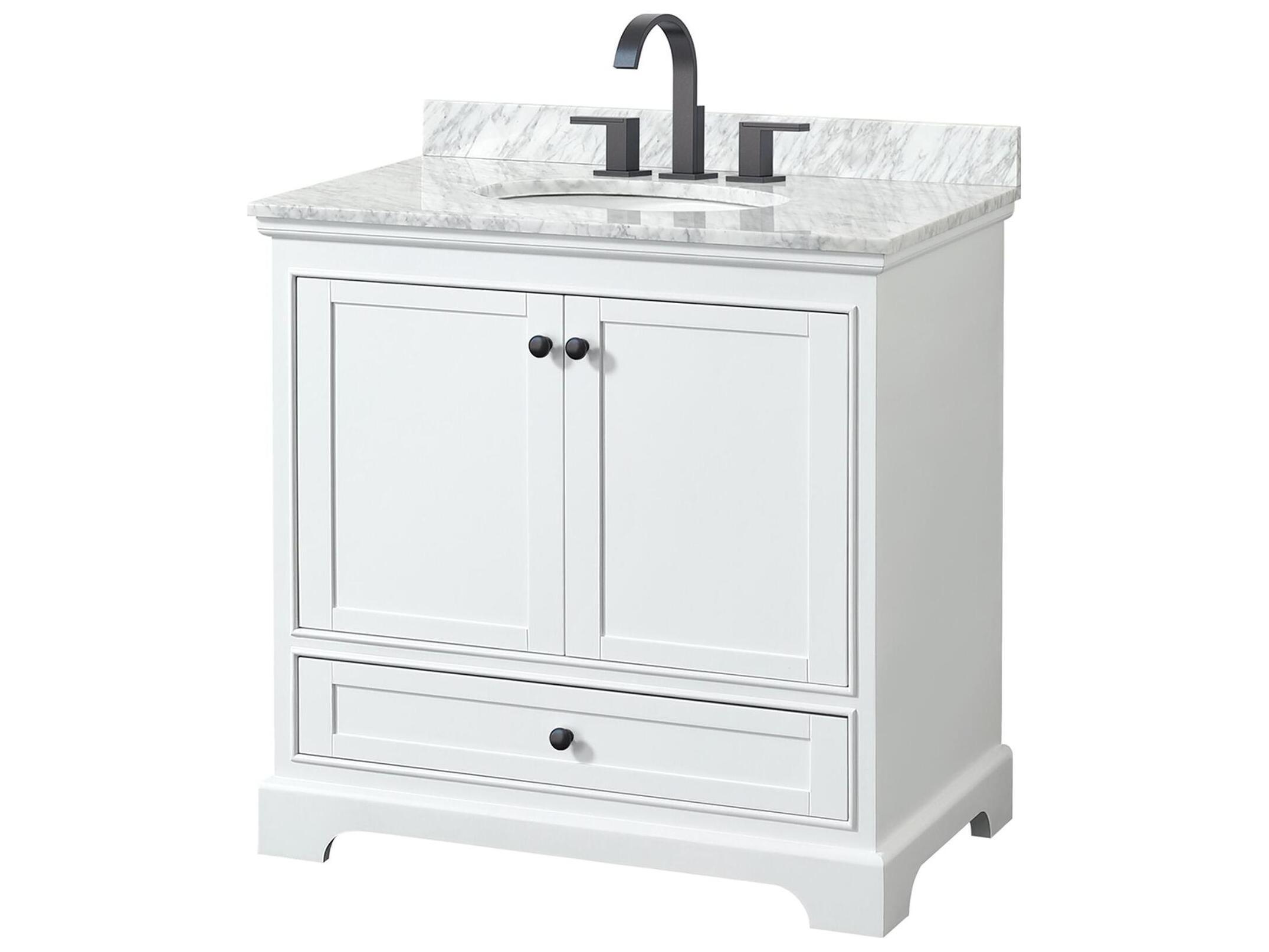 Wyndham Collection Deborah 36" White Vanity