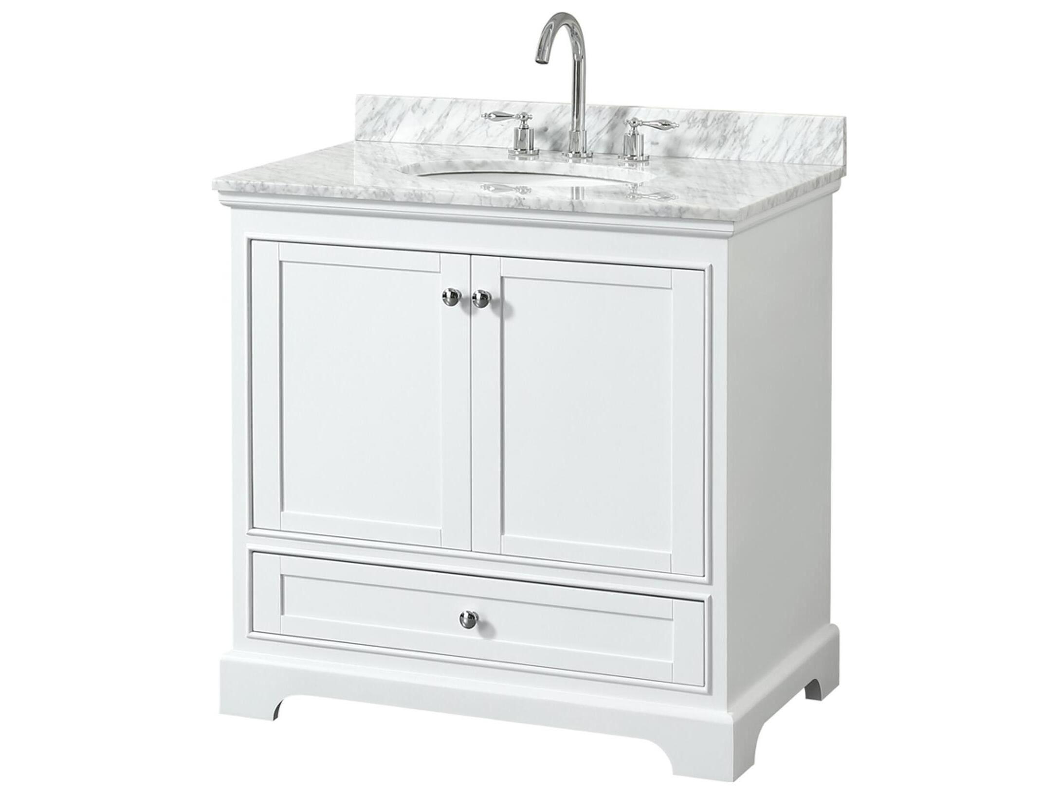 Wyndham Collection Deborah 36" White Vanity