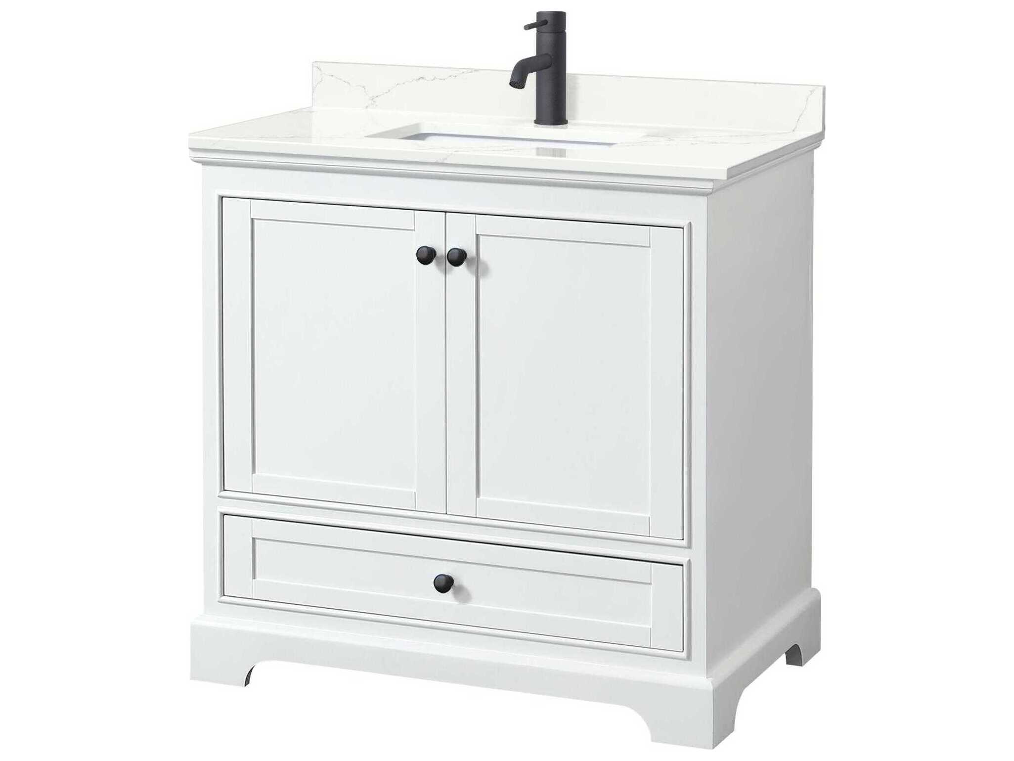 Wyndham Collection Deborah 36" White Vanity