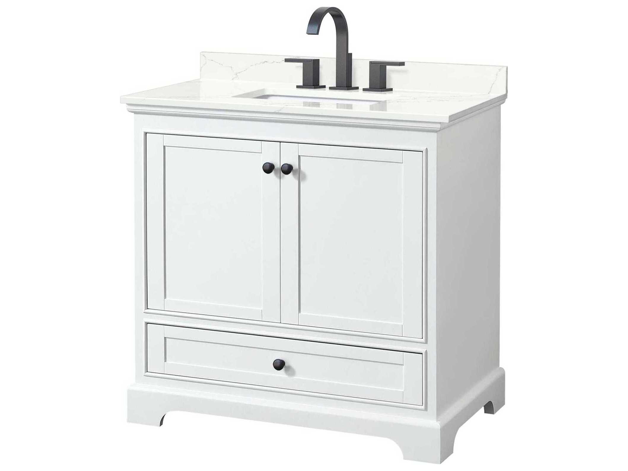 Wyndham Collection Deborah 36" White Vanity