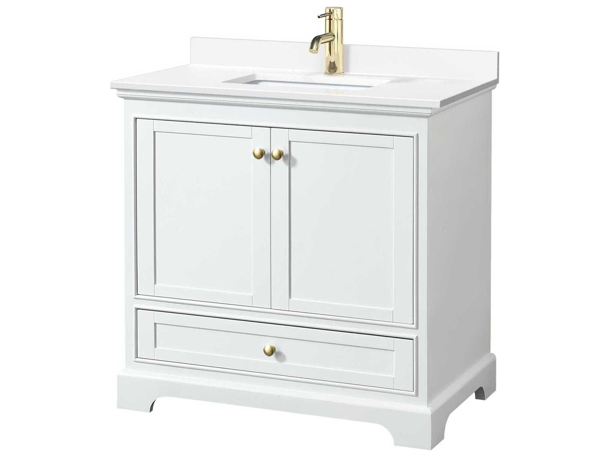 Wyndham Collection Deborah 36" White Vanity