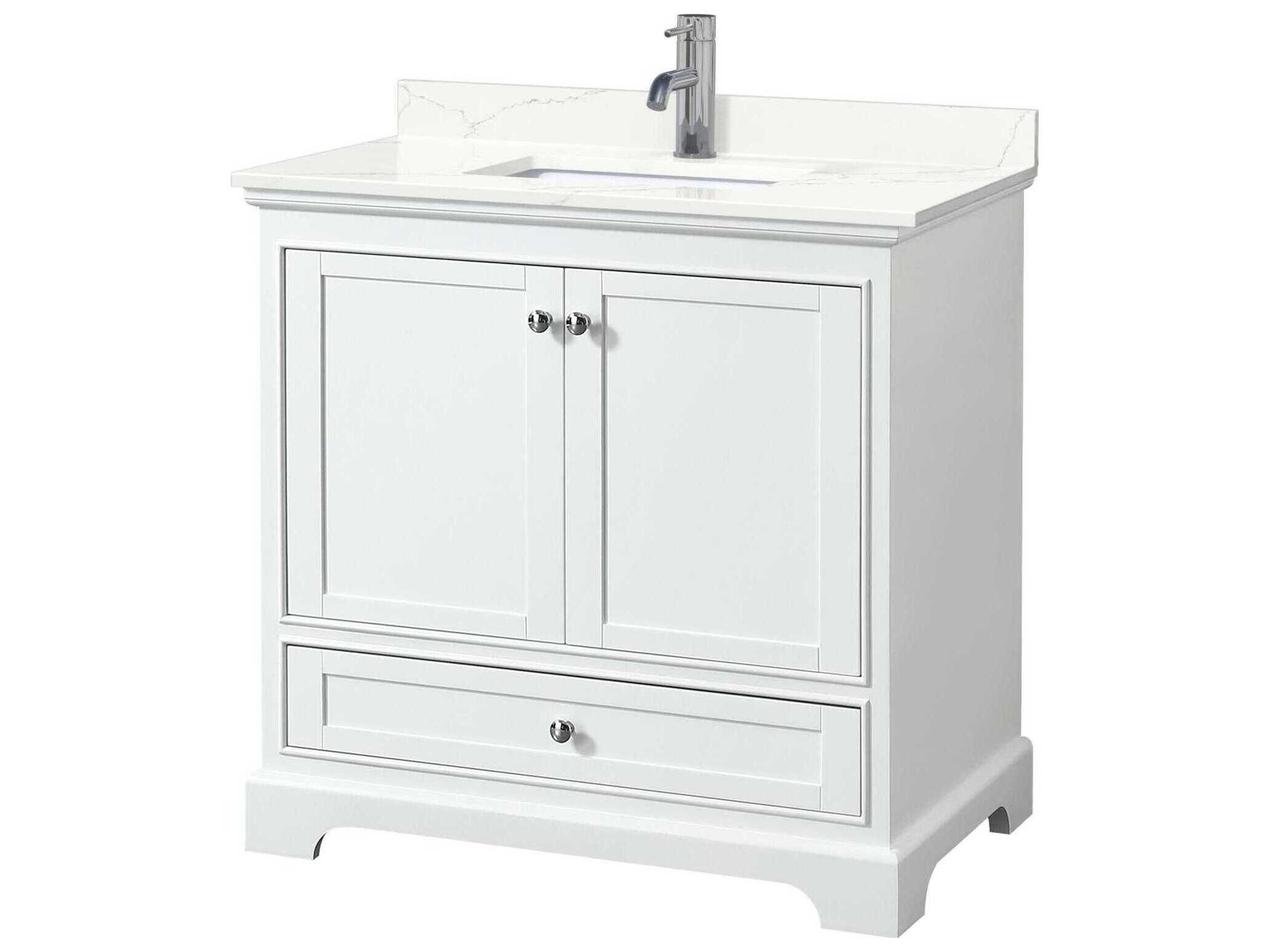 Wyndham Collection Deborah 36" White Vanity