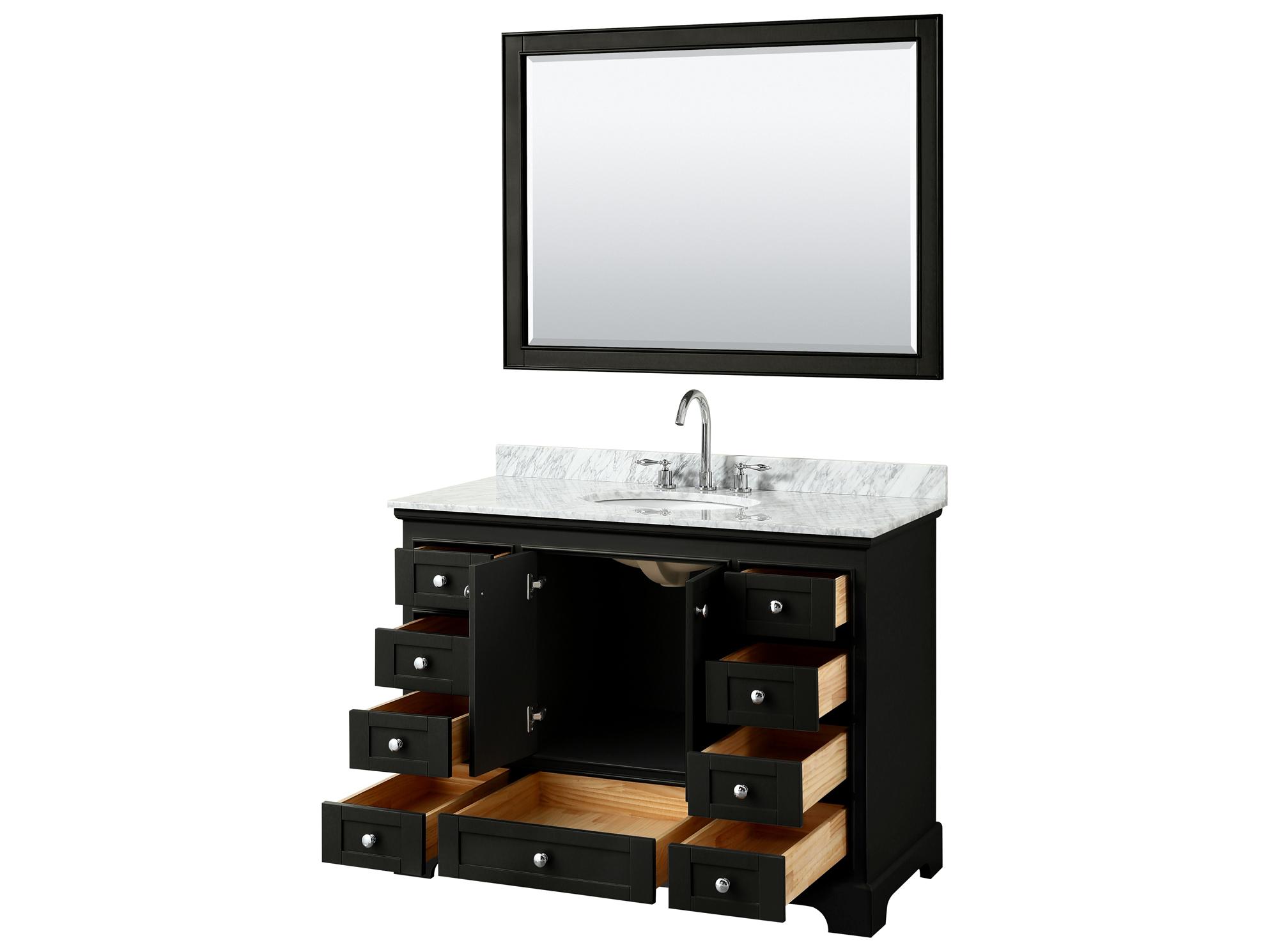 Wyndham Collection Deborah 48" Dark Espresso Vanity