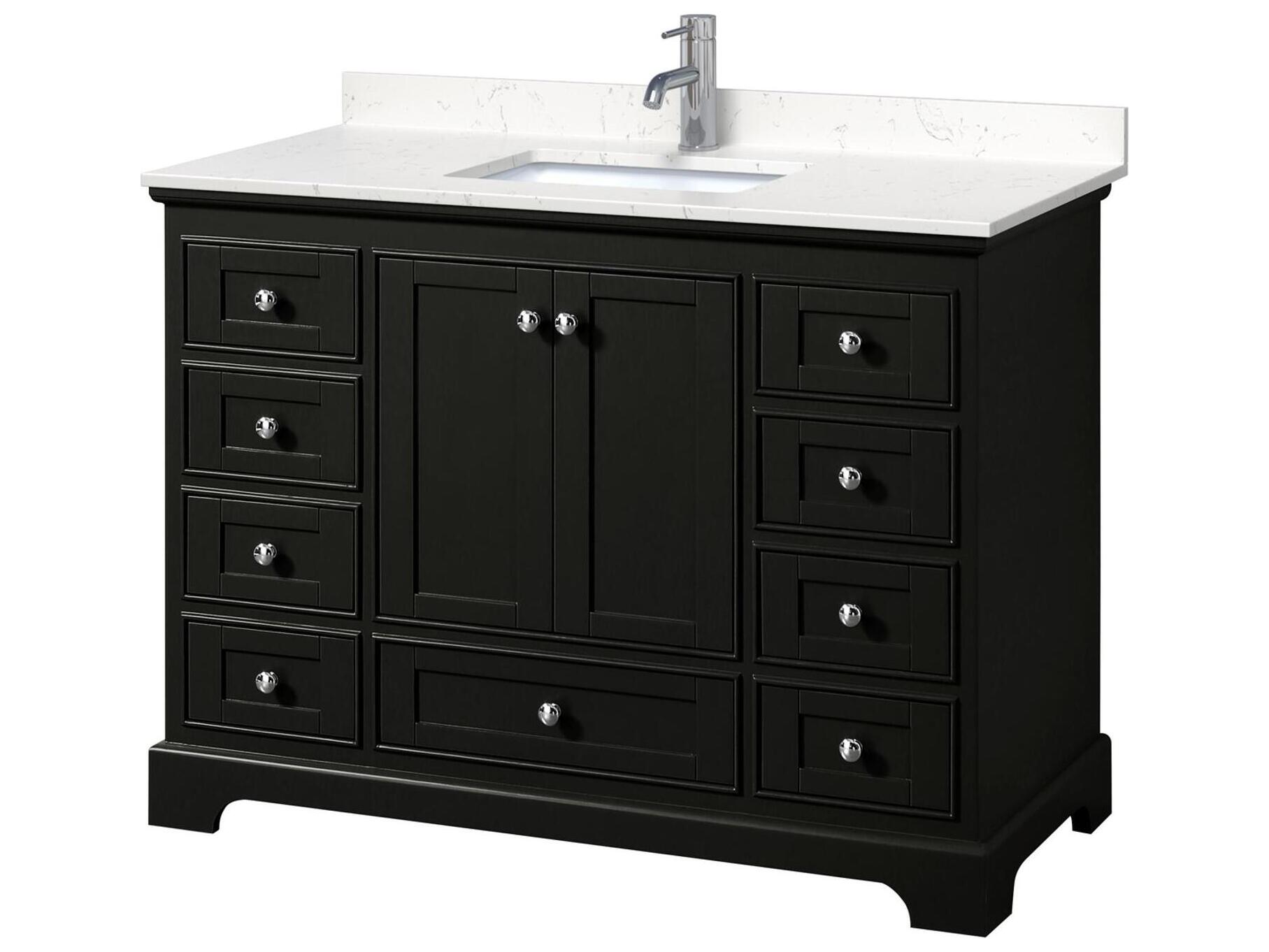 Wyndham Collection Deborah 48" Dark Espresso Vanity