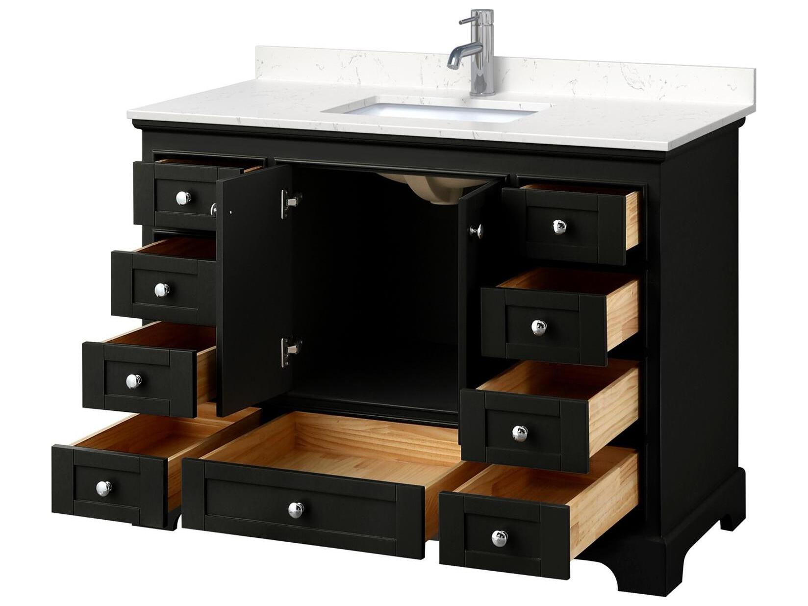 Wyndham Collection Deborah 48" Dark Espresso Vanity