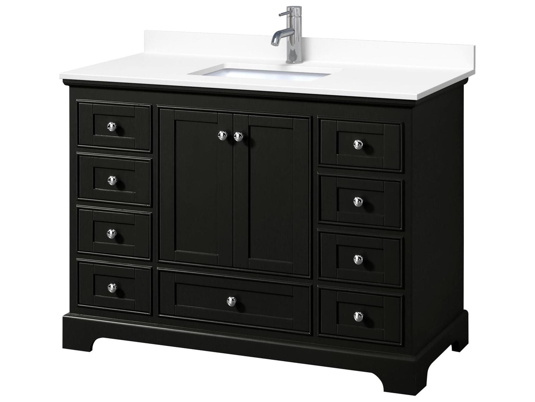 Wyndham Collection Deborah 48" Dark Espresso Vanity
