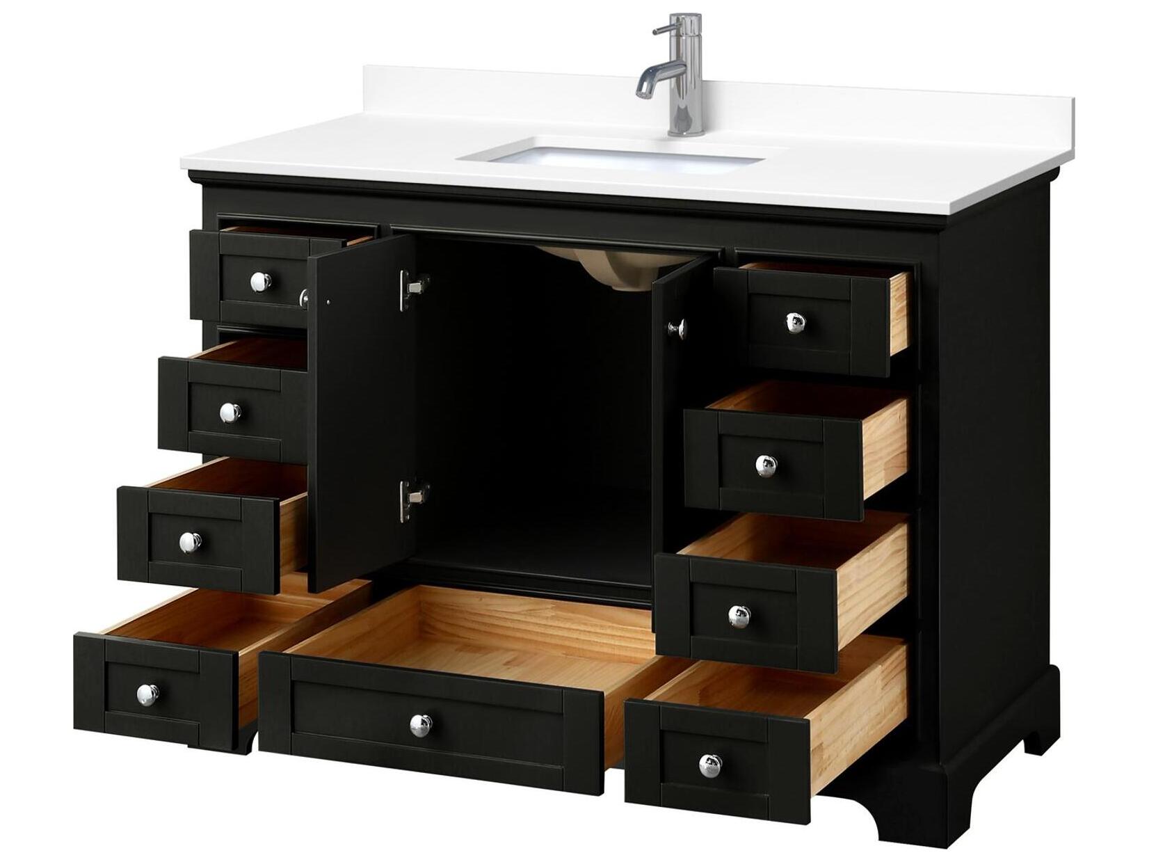 Wyndham Collection Deborah 48" Dark Espresso Vanity